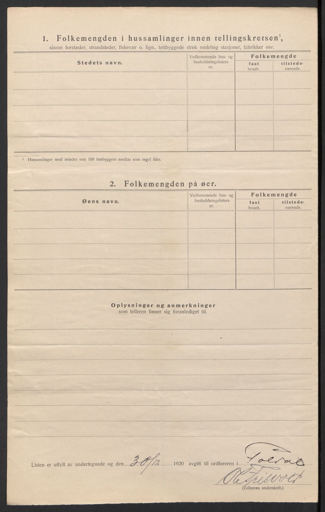 SAH, 1920 census for Folldal, 1920, p. 29