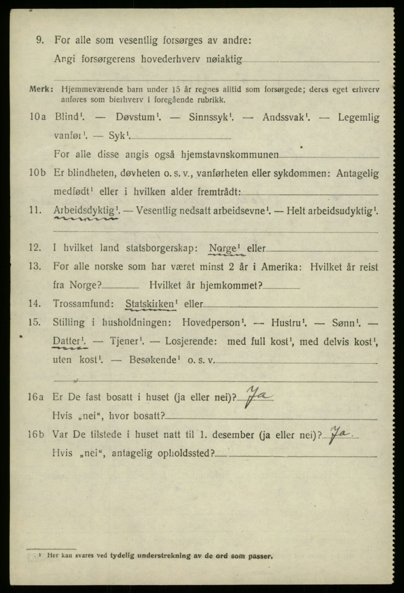 SAB, 1920 census for Stryn, 1920, p. 1307