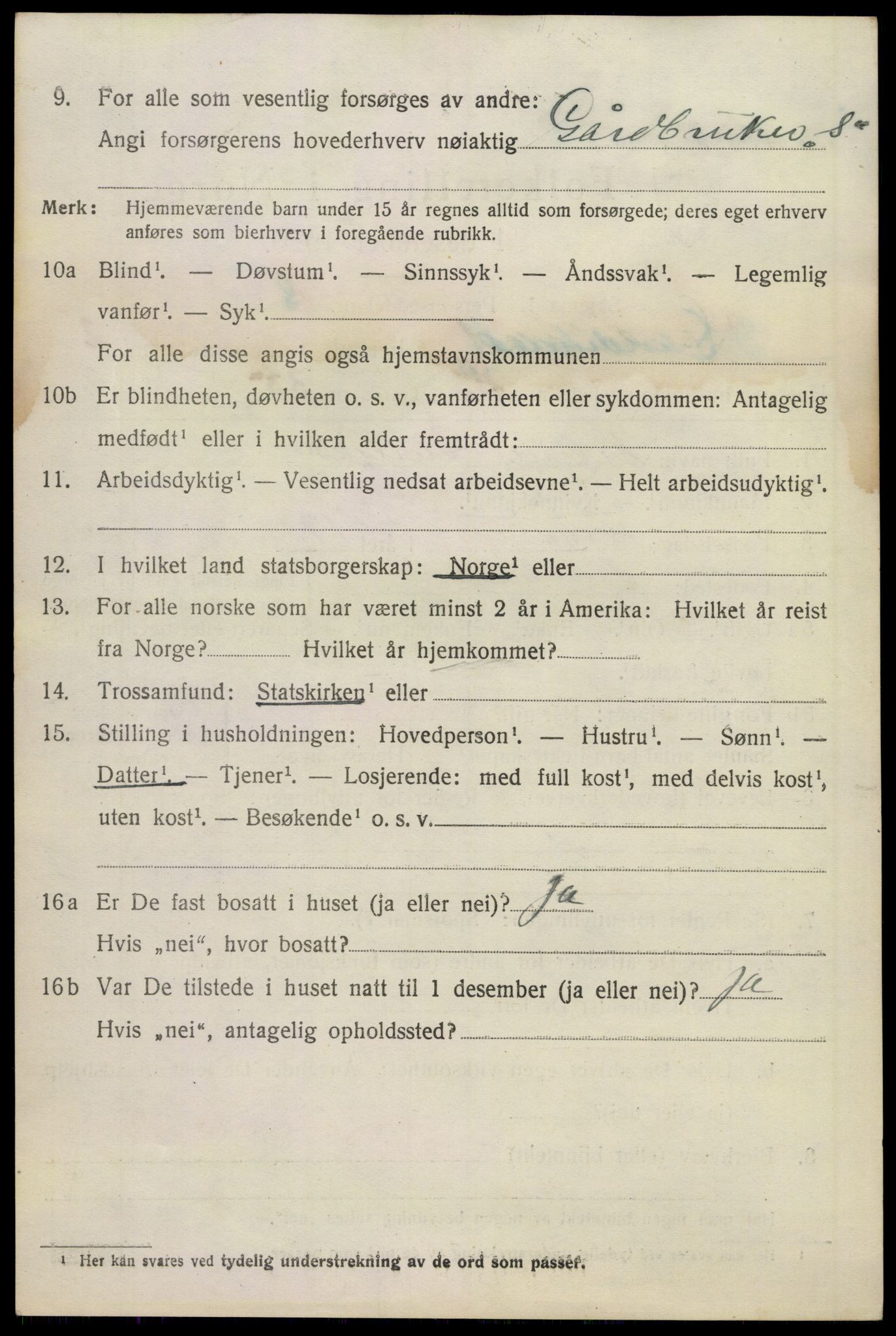 SAKO, 1920 census for Sandeherred, 1920, p. 5201