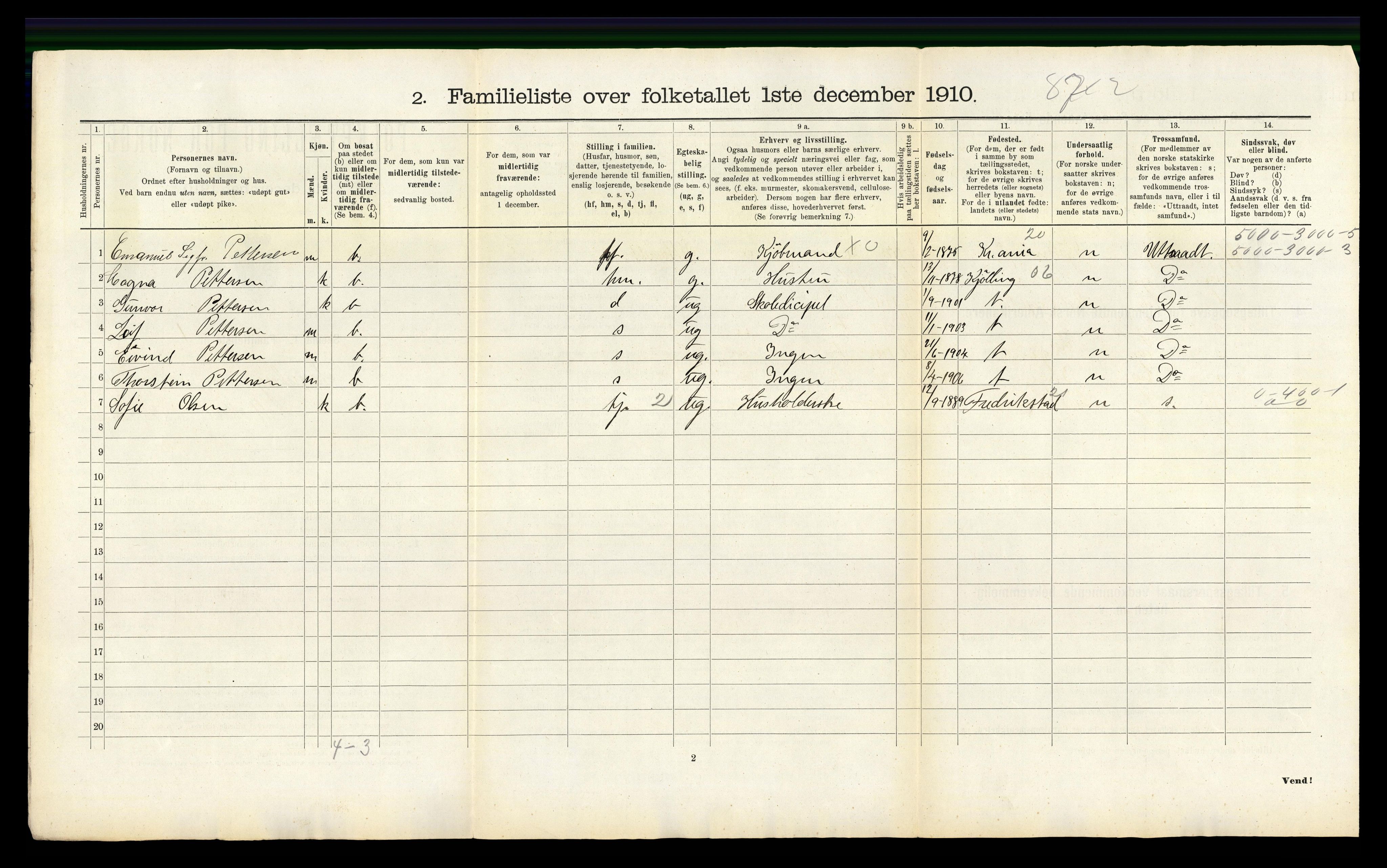 RA, 1910 census for Sarpsborg, 1910, p. 4022