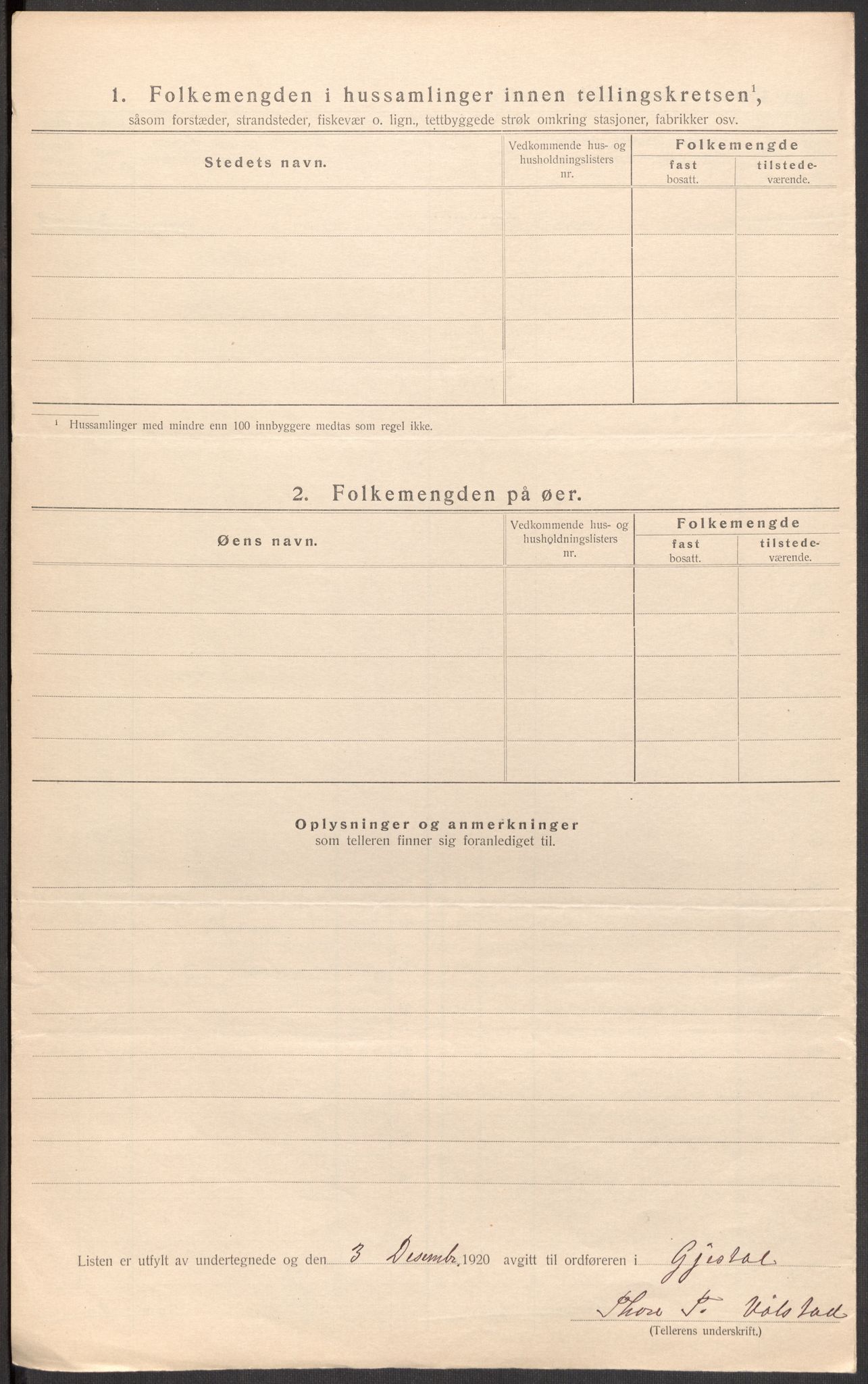 SAST, 1920 census for Gjesdal, 1920, p. 27