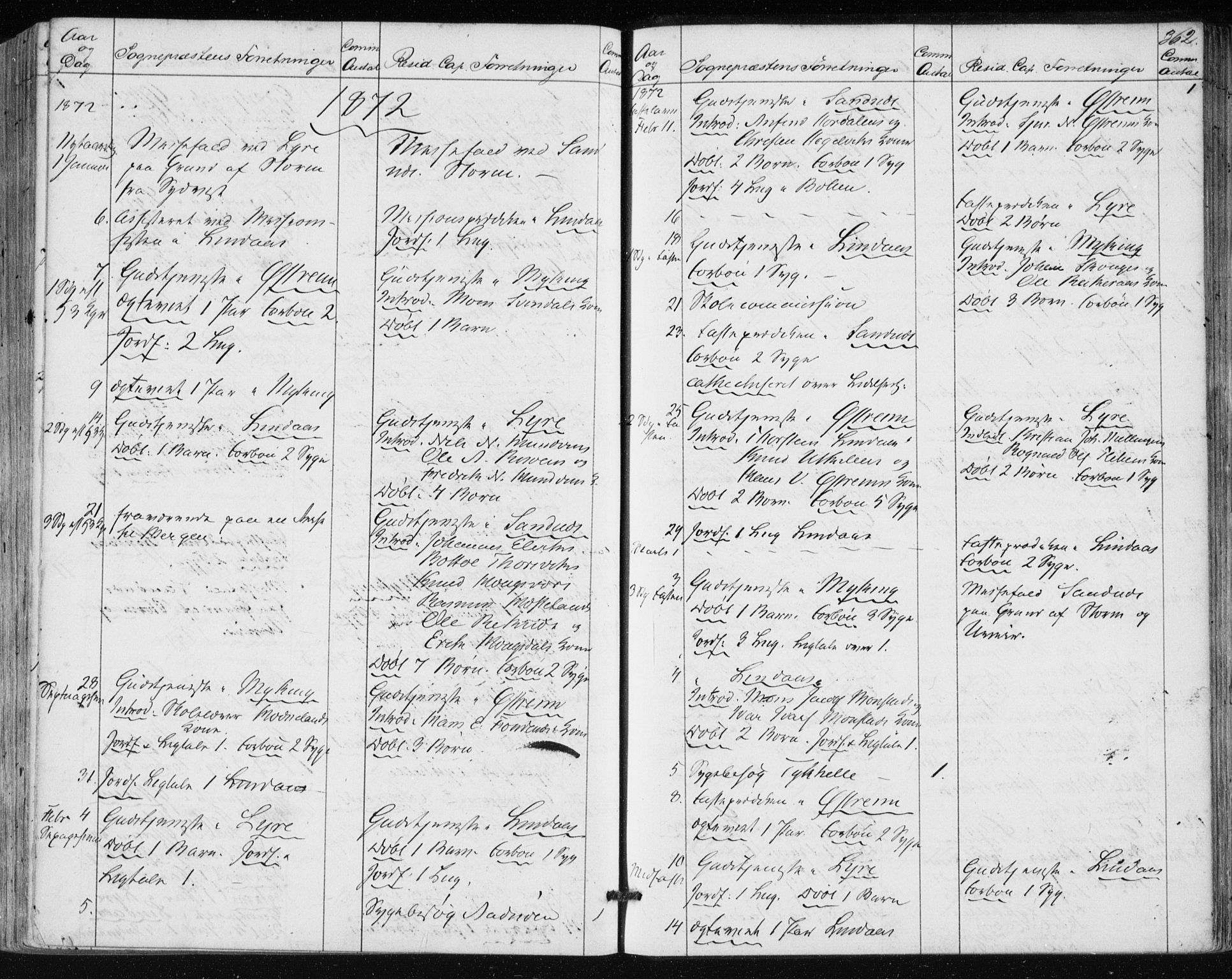 Lindås Sokneprestembete, SAB/A-76701/H/Haa: Parish register (official) no. A 16, 1863-1875, p. 362