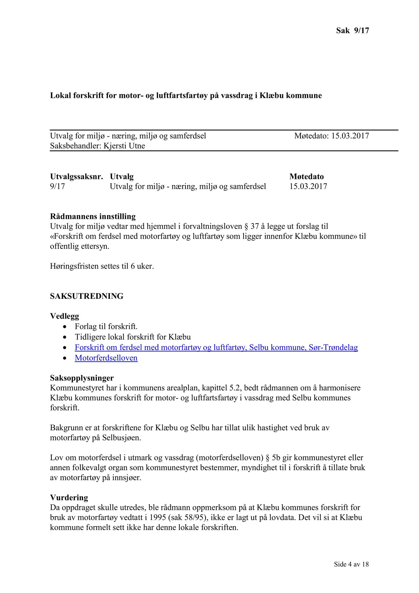 Klæbu Kommune, TRKO/KK/06-UM/L004: Utvalg for miljø - Møtedokumenter 2017, 2017, p. 317