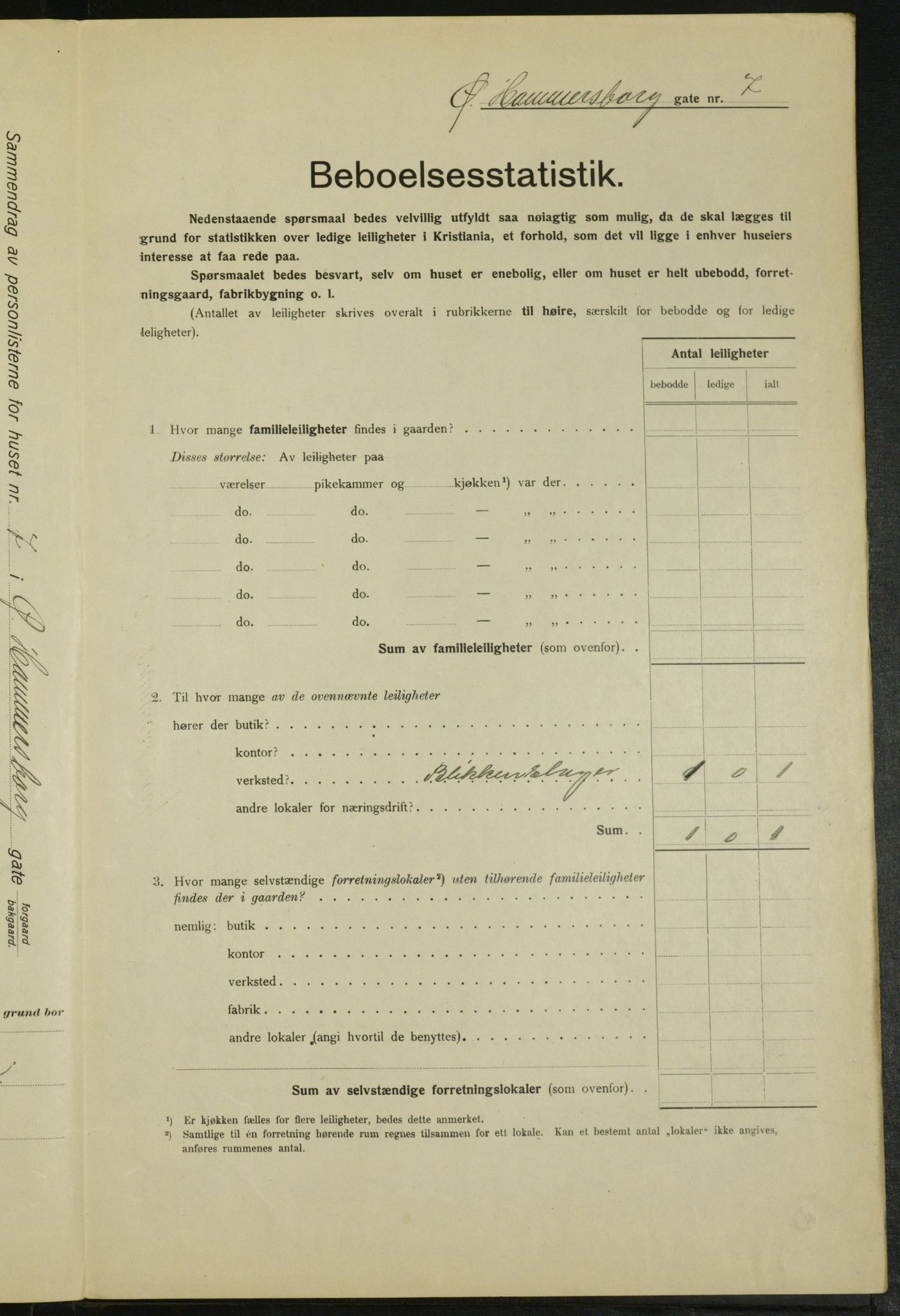 OBA, Municipal Census 1915 for Kristiania, 1915, p. 130479