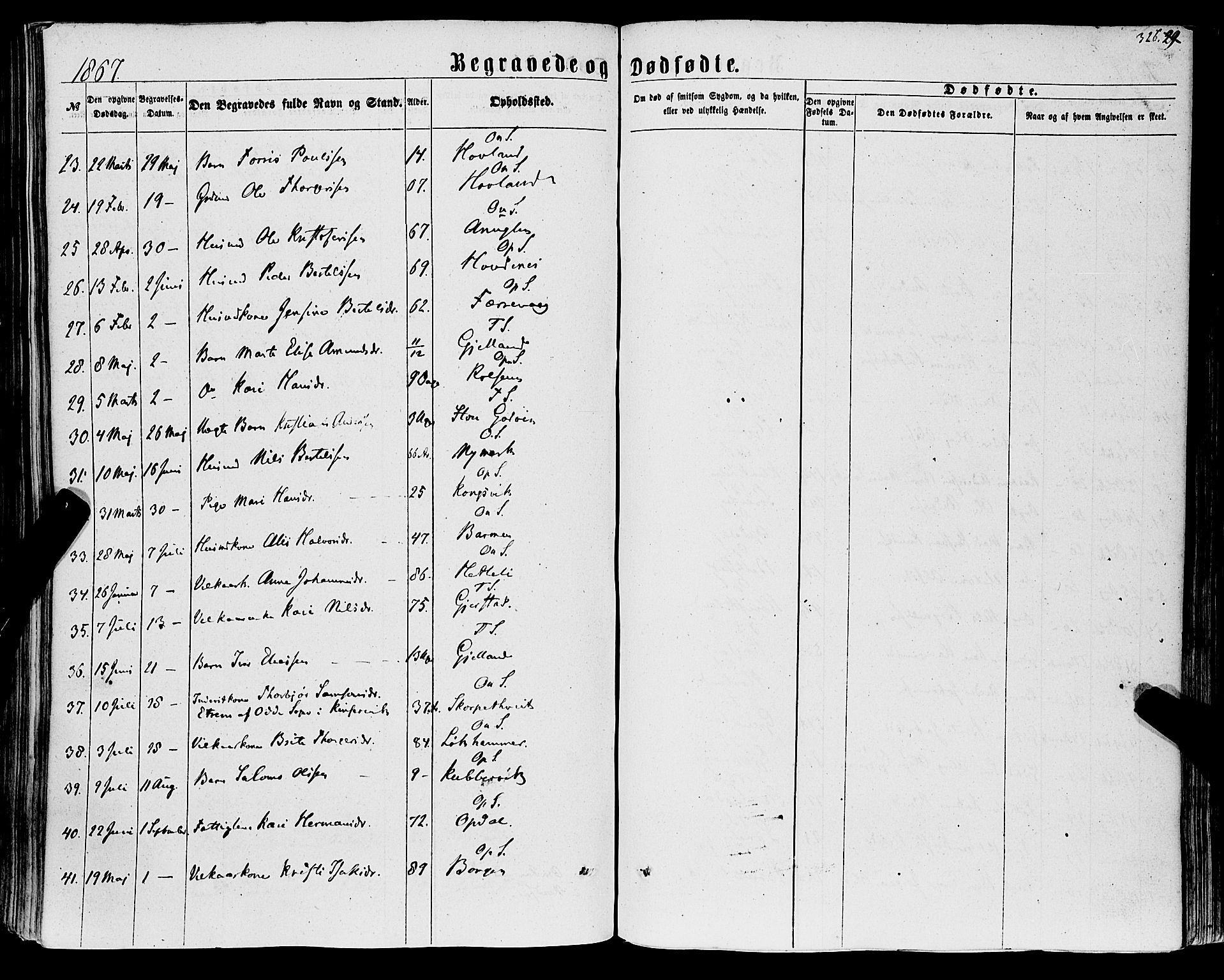 Tysnes sokneprestembete, AV/SAB-A-78601/H/Haa: Parish register (official) no. A 11, 1860-1871, p. 326