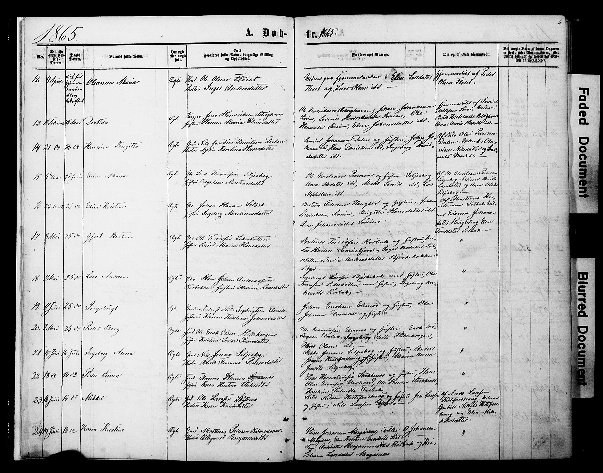 Ibestad sokneprestembete, AV/SATØ-S-0077/H/Ha/Haa/L0013kirke: Parish register (official) no. 13, 1865-1879, p. 6