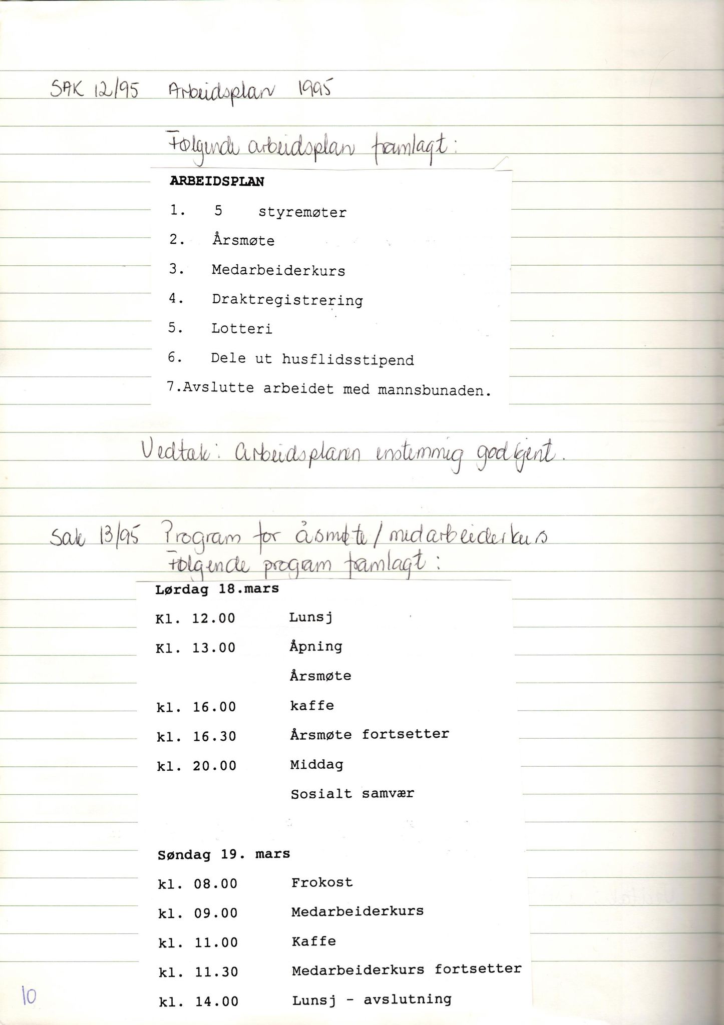 Finnmark Husflidslag, FMFB/A-1134/A/L0004: Møtebok, 1995-2000, p. 14