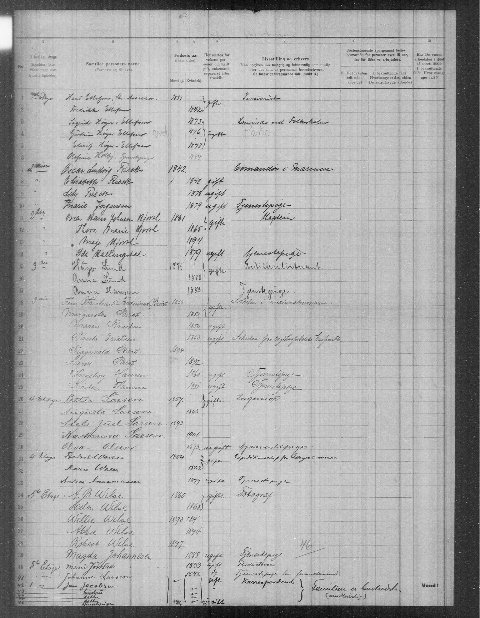 OBA, Municipal Census 1902 for Kristiania, 1902, p. 747