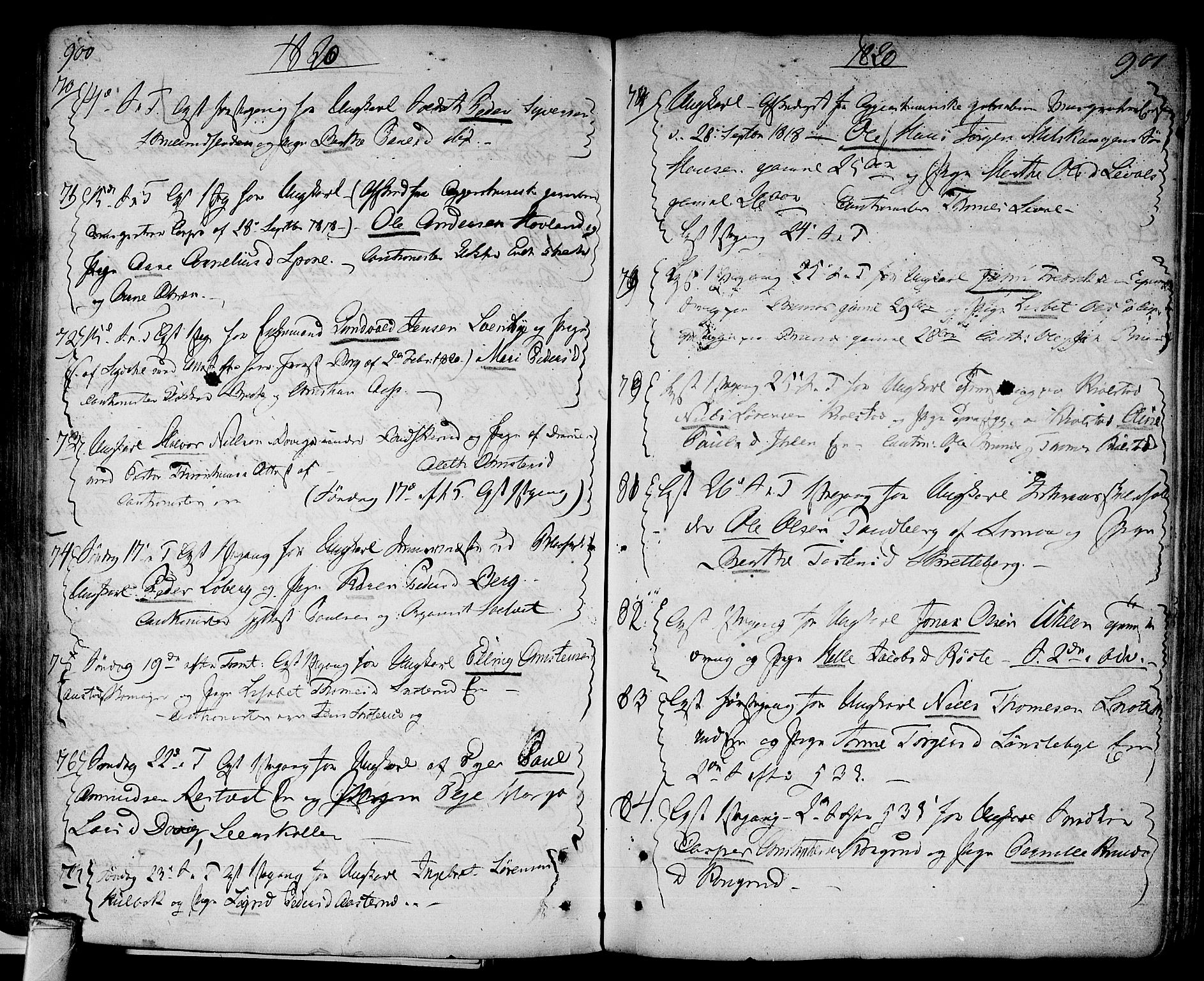 Modum kirkebøker, SAKO/A-234/F/Fa/L0003: Parish register (official) no. 3, 1783-1819, p. 900-901