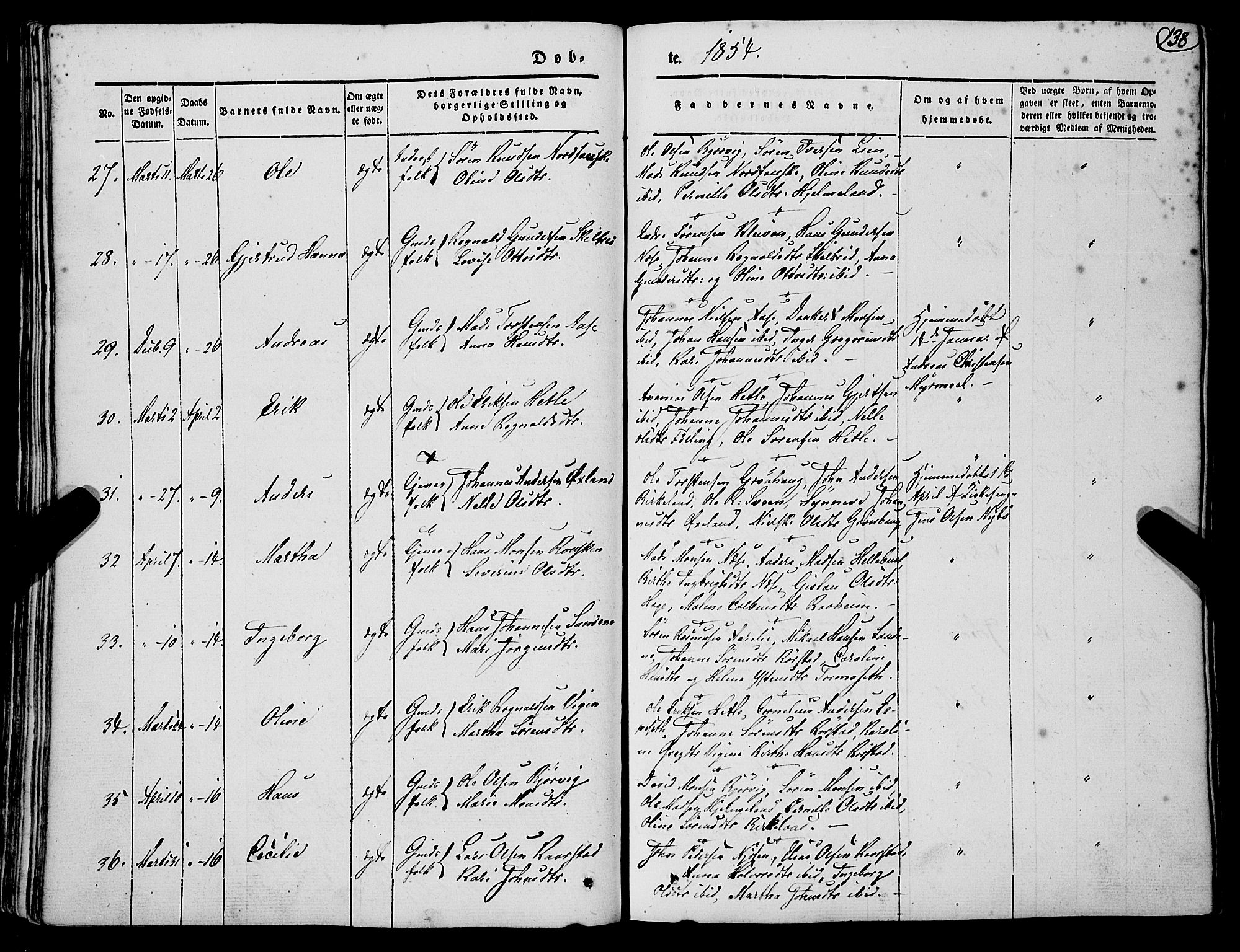 Gaular sokneprestembete, AV/SAB-A-80001/H/Haa: Parish register (official) no. A 4I, 1840-1859, p. 138