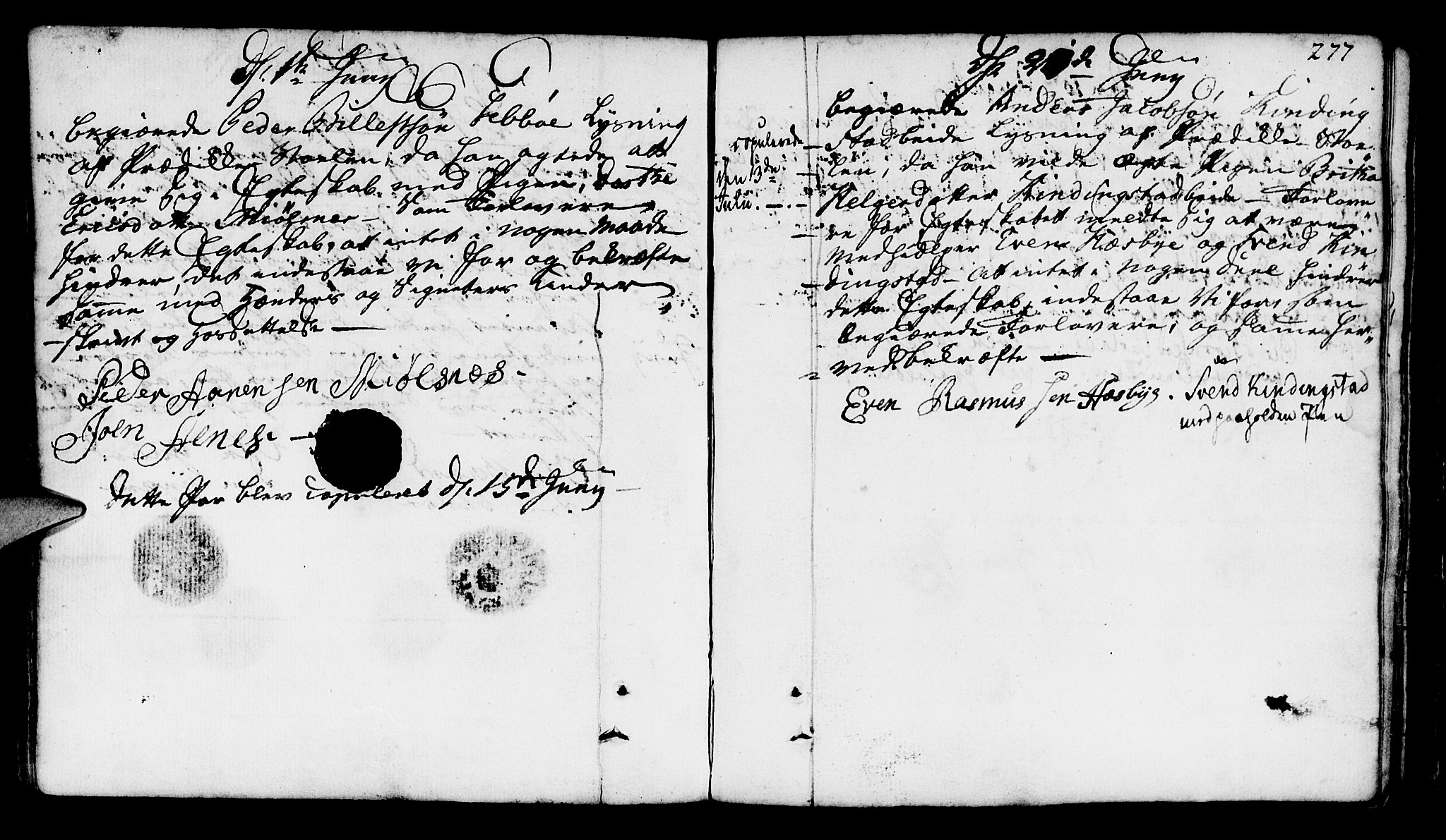 Finnøy sokneprestkontor, SAST/A-101825/H/Ha/Haa/L0005: Parish register (official) no. A 5, 1773-1816, p. 277