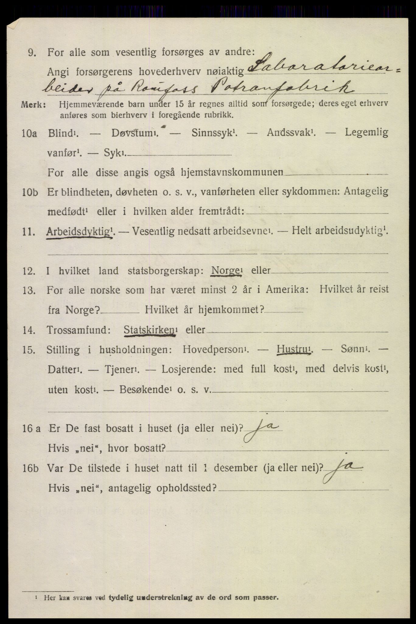 SAH, 1920 census for Vardal, 1920, p. 5740