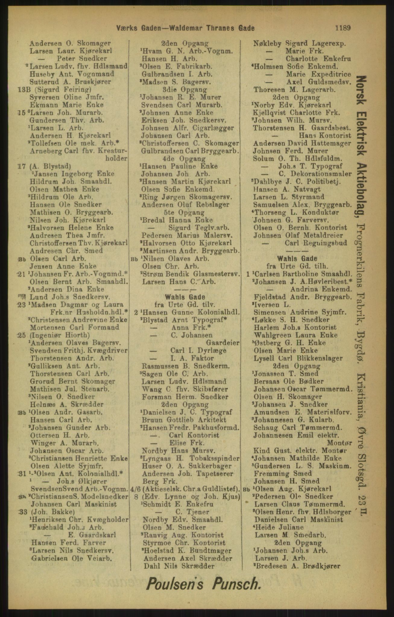 Kristiania/Oslo adressebok, PUBL/-, 1900, p. 1189
