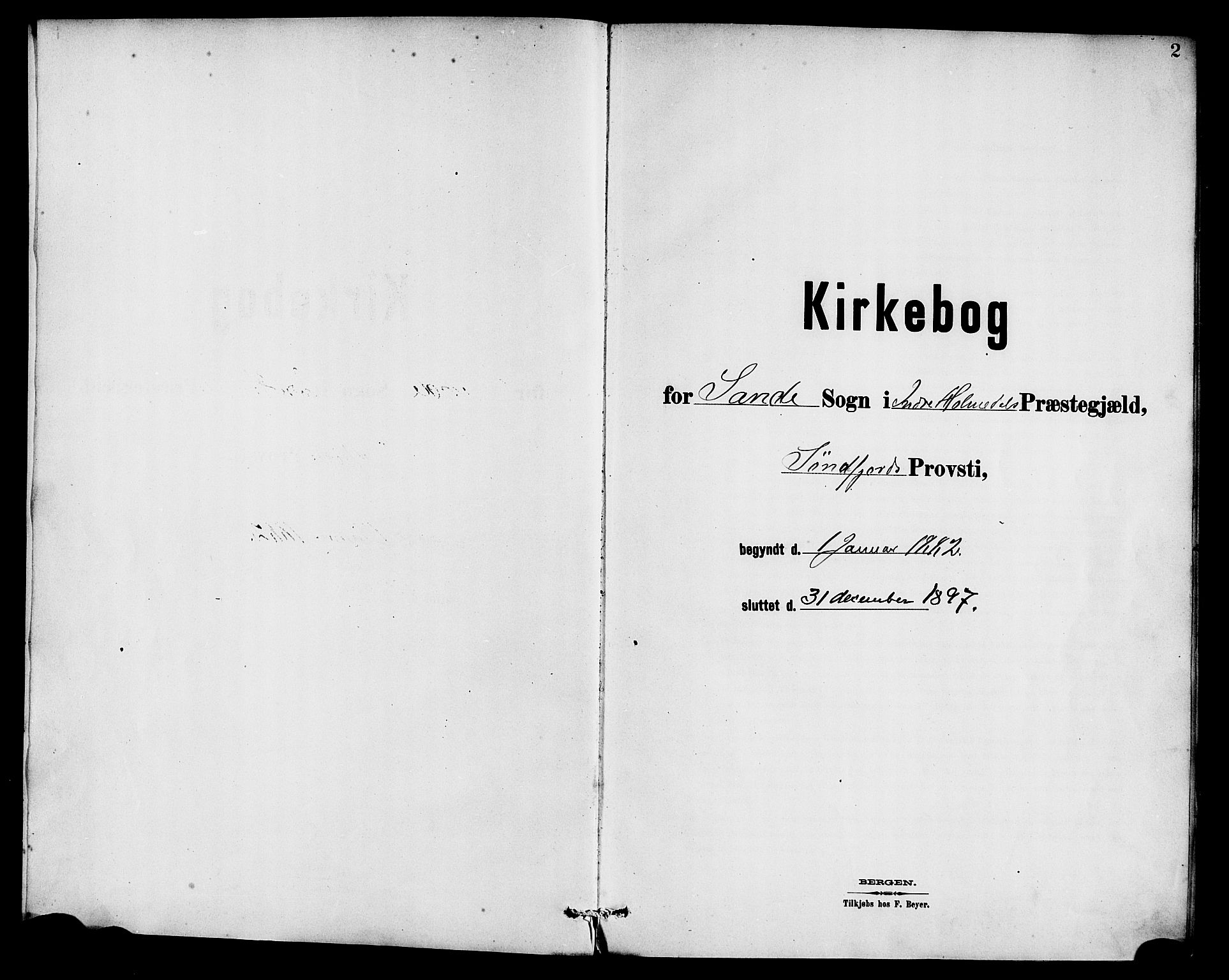 Gaular sokneprestembete, AV/SAB-A-80001/H/Haa: Parish register (official) no. B 1, 1882-1897, p. 2