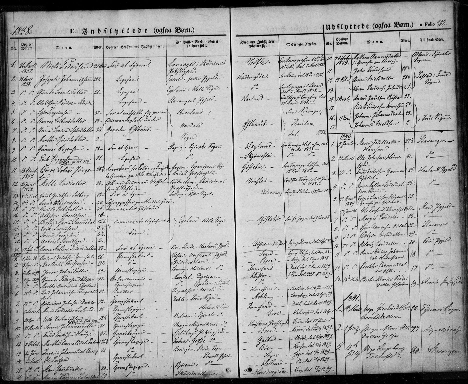 Rennesøy sokneprestkontor, SAST/A -101827/H/Ha/Haa/L0005: Parish register (official) no. A 5, 1838-1859, p. 308