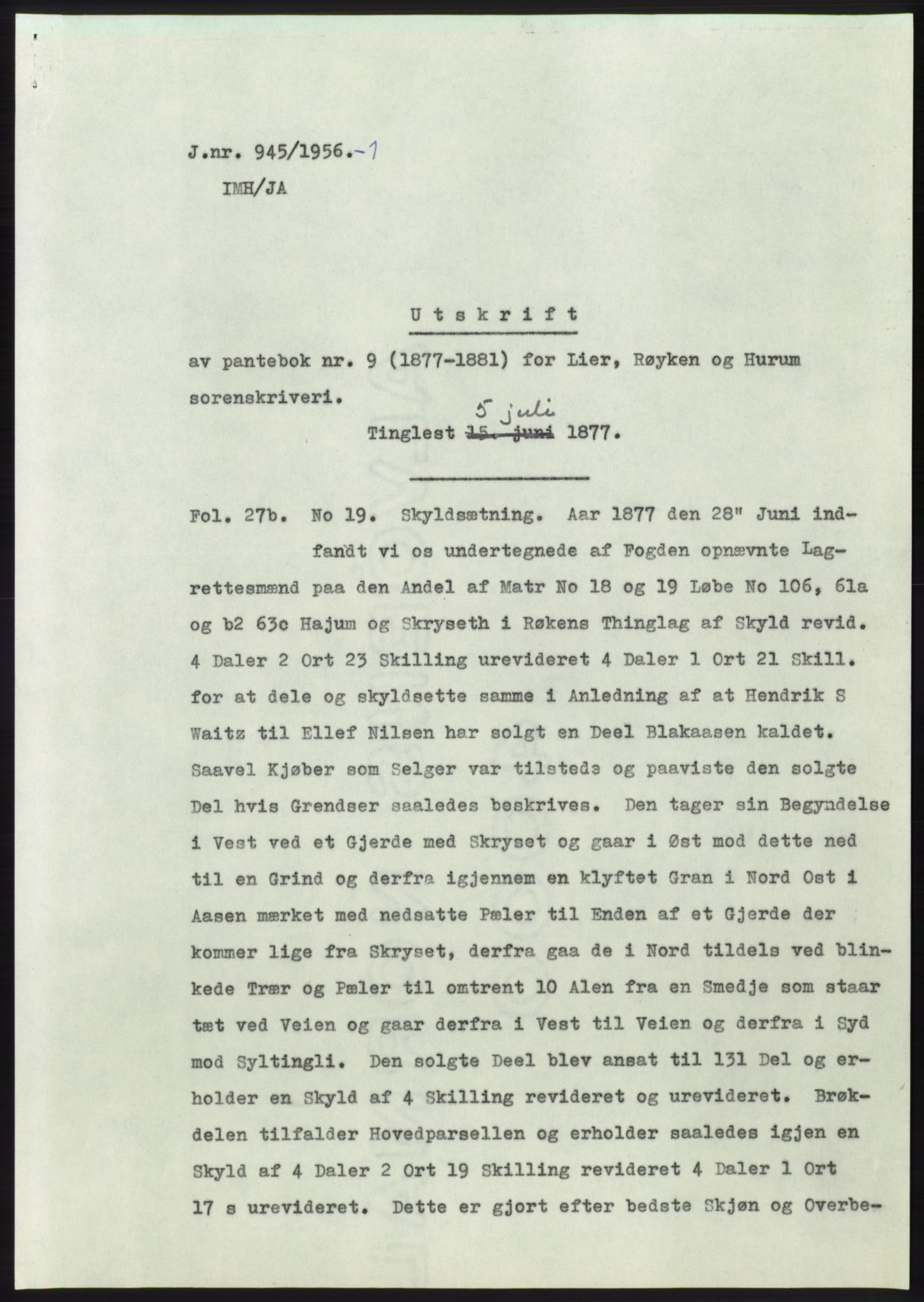 Statsarkivet i Kongsberg, SAKO/A-0001, 1956, p. 205