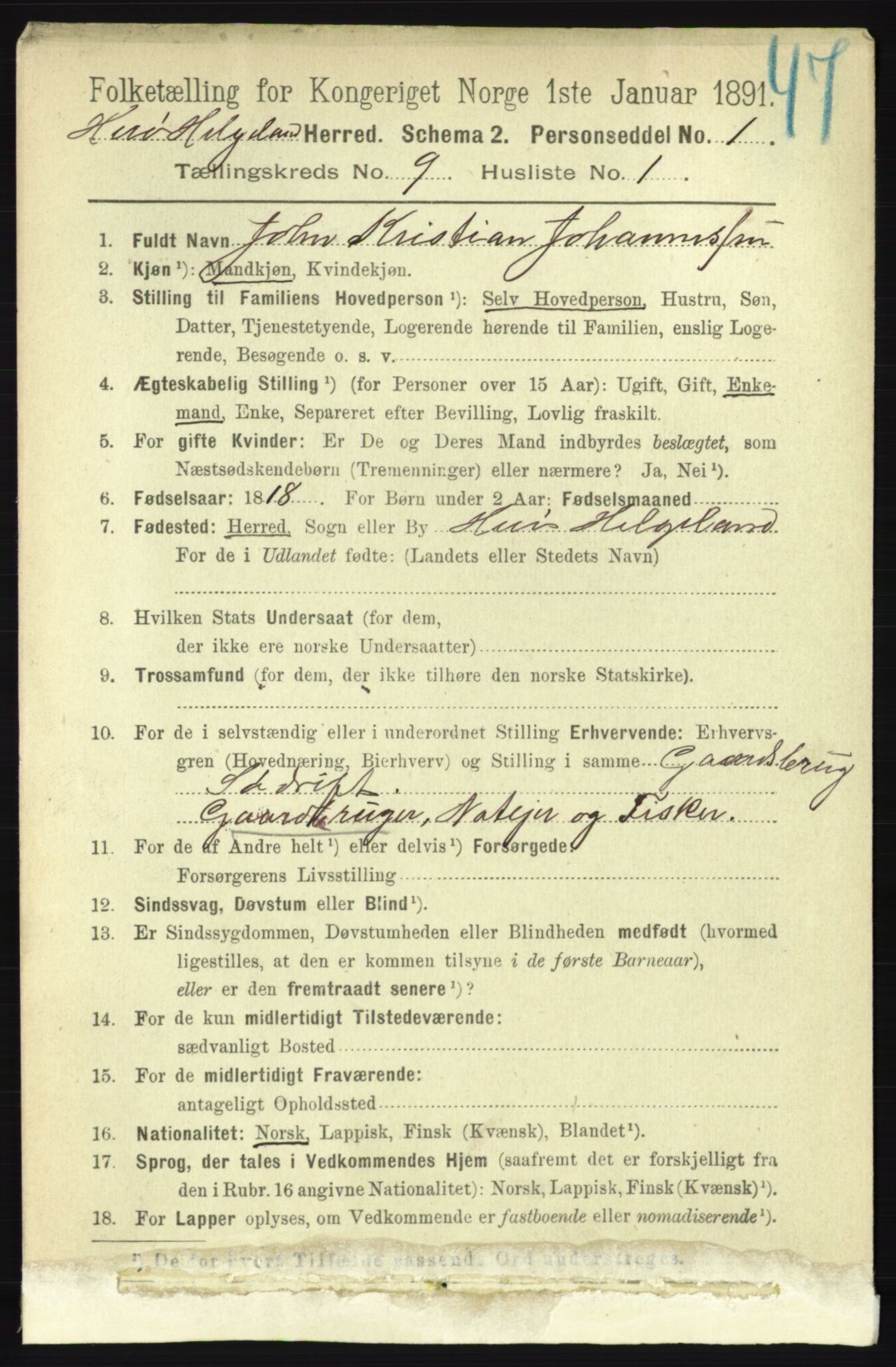 RA, 1891 census for 1818 Herøy, 1891, p. 3520