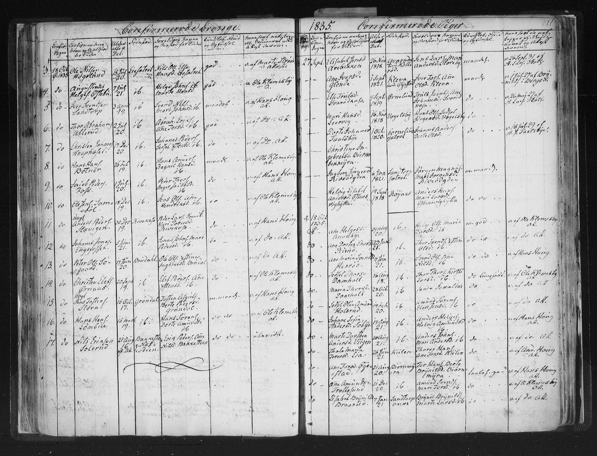 Aremark prestekontor Kirkebøker, SAO/A-10899/F/Fc/L0002: Parish register (official) no. III 2, 1834-1849, p. 111