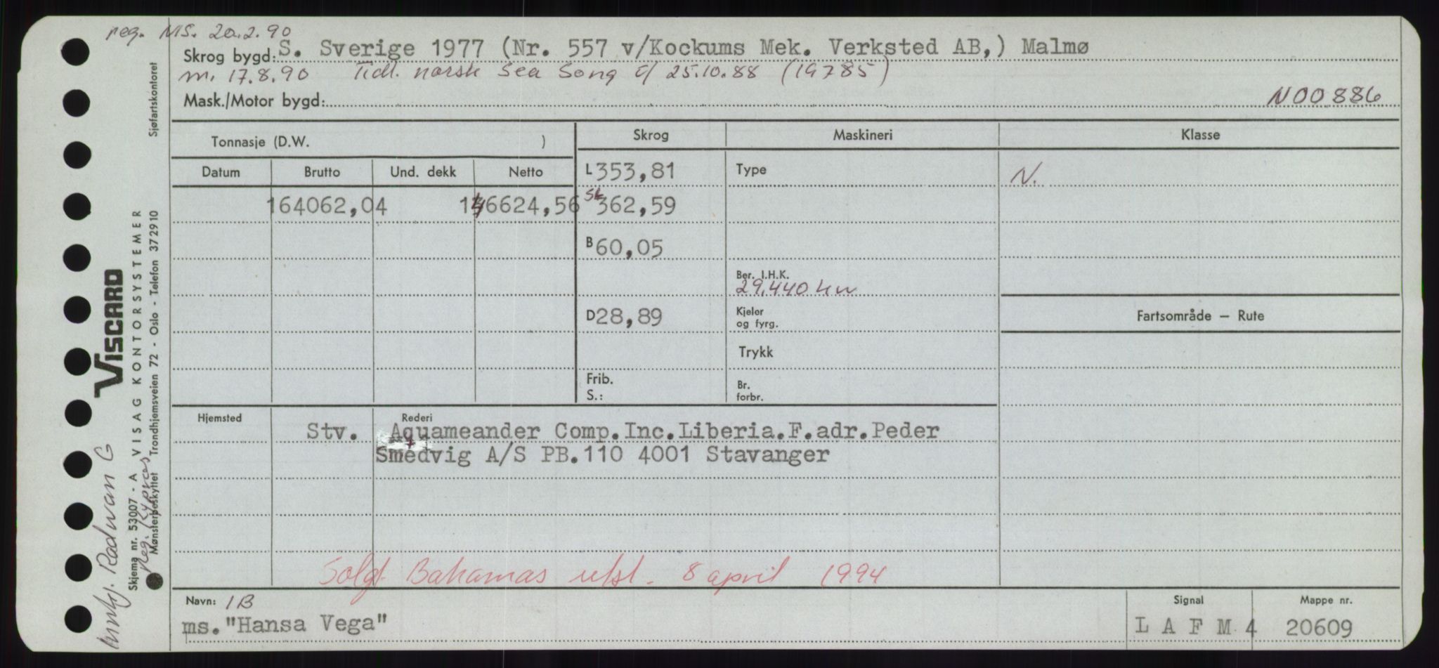 Sjøfartsdirektoratet med forløpere, Skipsmålingen, AV/RA-S-1627/H/Hd/L0014: Fartøy, H-Havl, p. 253