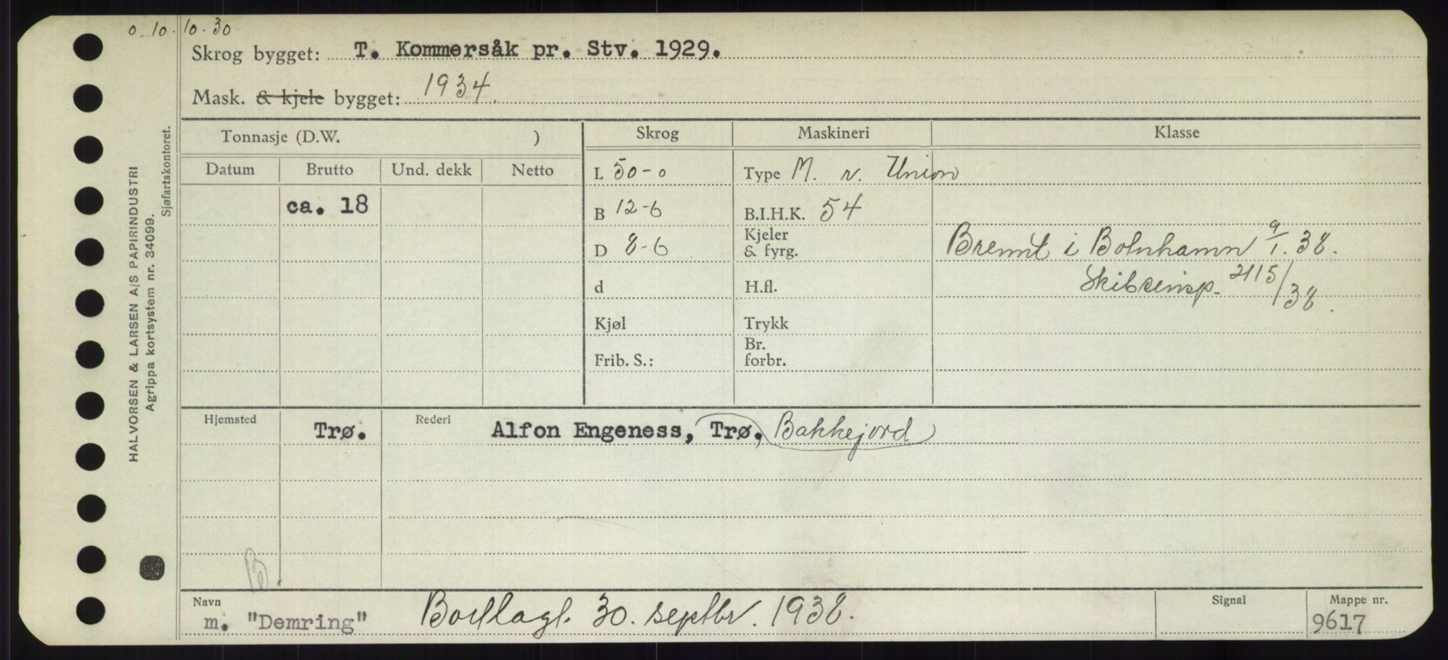 Sjøfartsdirektoratet med forløpere, Skipsmålingen, RA/S-1627/H/Hd/L0008: Fartøy, C-D, p. 449