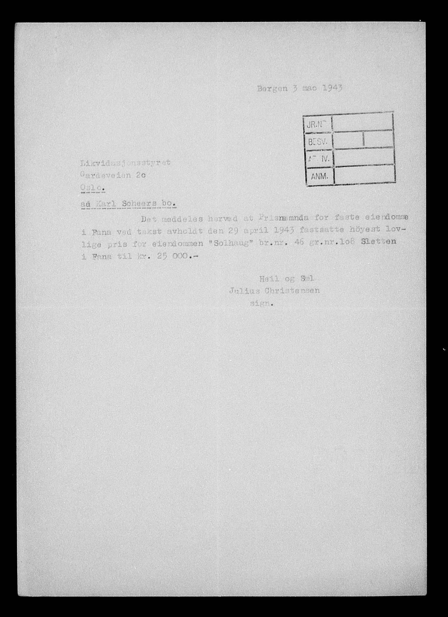 Justisdepartementet, Tilbakeføringskontoret for inndratte formuer, AV/RA-S-1564/H/Hc/Hcd/L0997: --, 1945-1947, p. 28