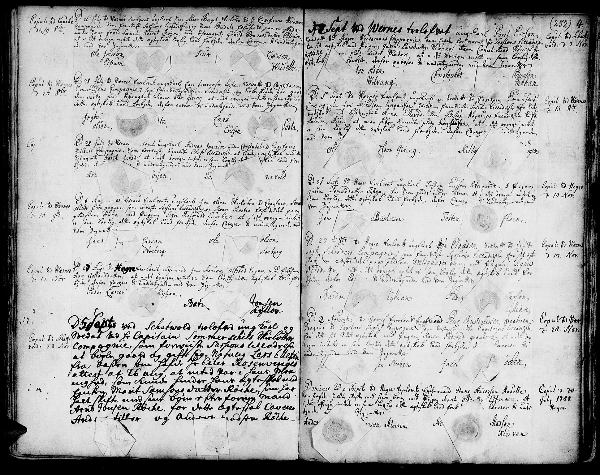 Ministerialprotokoller, klokkerbøker og fødselsregistre - Nord-Trøndelag, SAT/A-1458/709/L0056: Parish register (official) no. 709A04, 1740-1756, p. 252