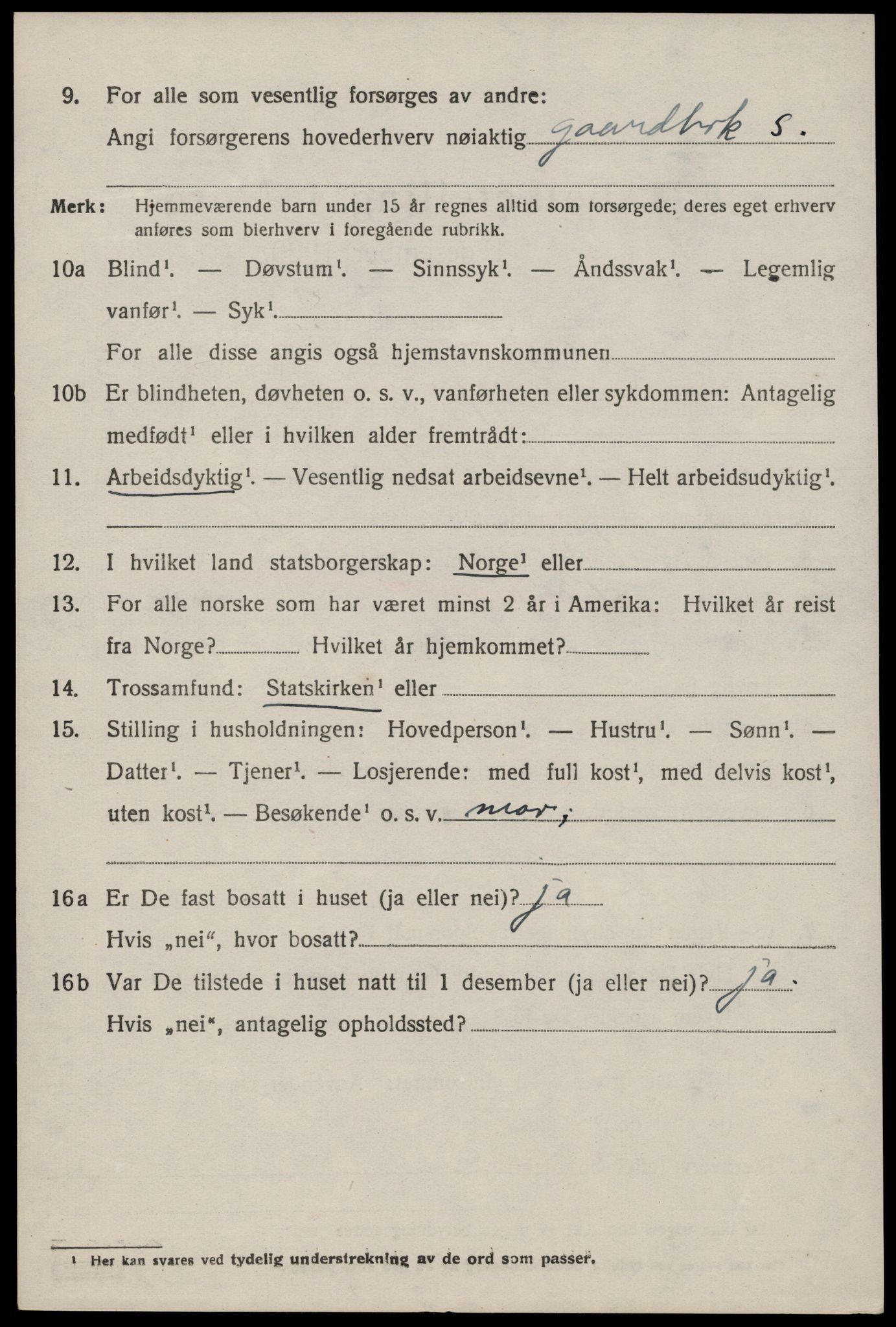 SAST, 1920 census for Høle, 1920, p. 1366