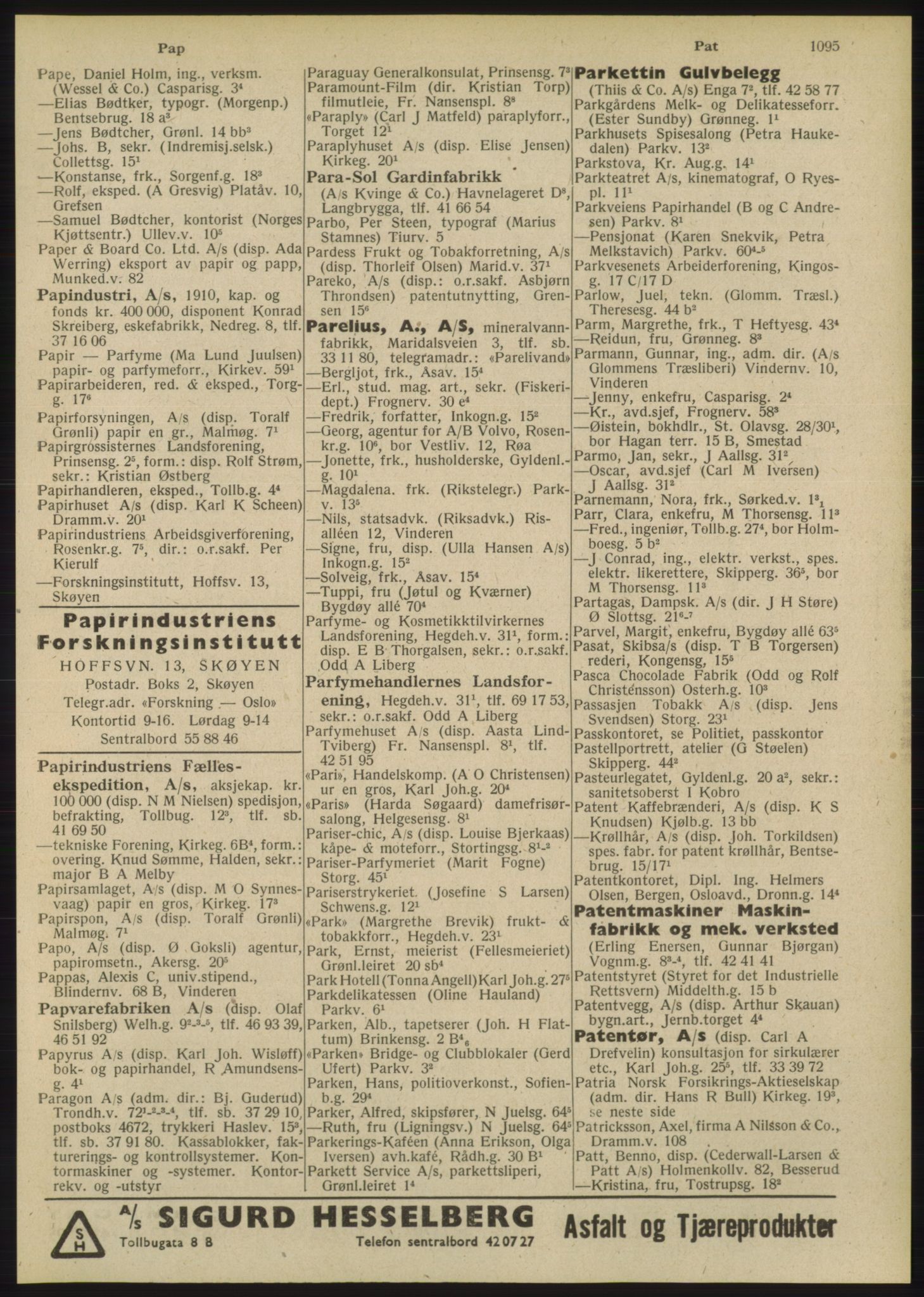 Kristiania/Oslo adressebok, PUBL/-, 1948, p. 1095