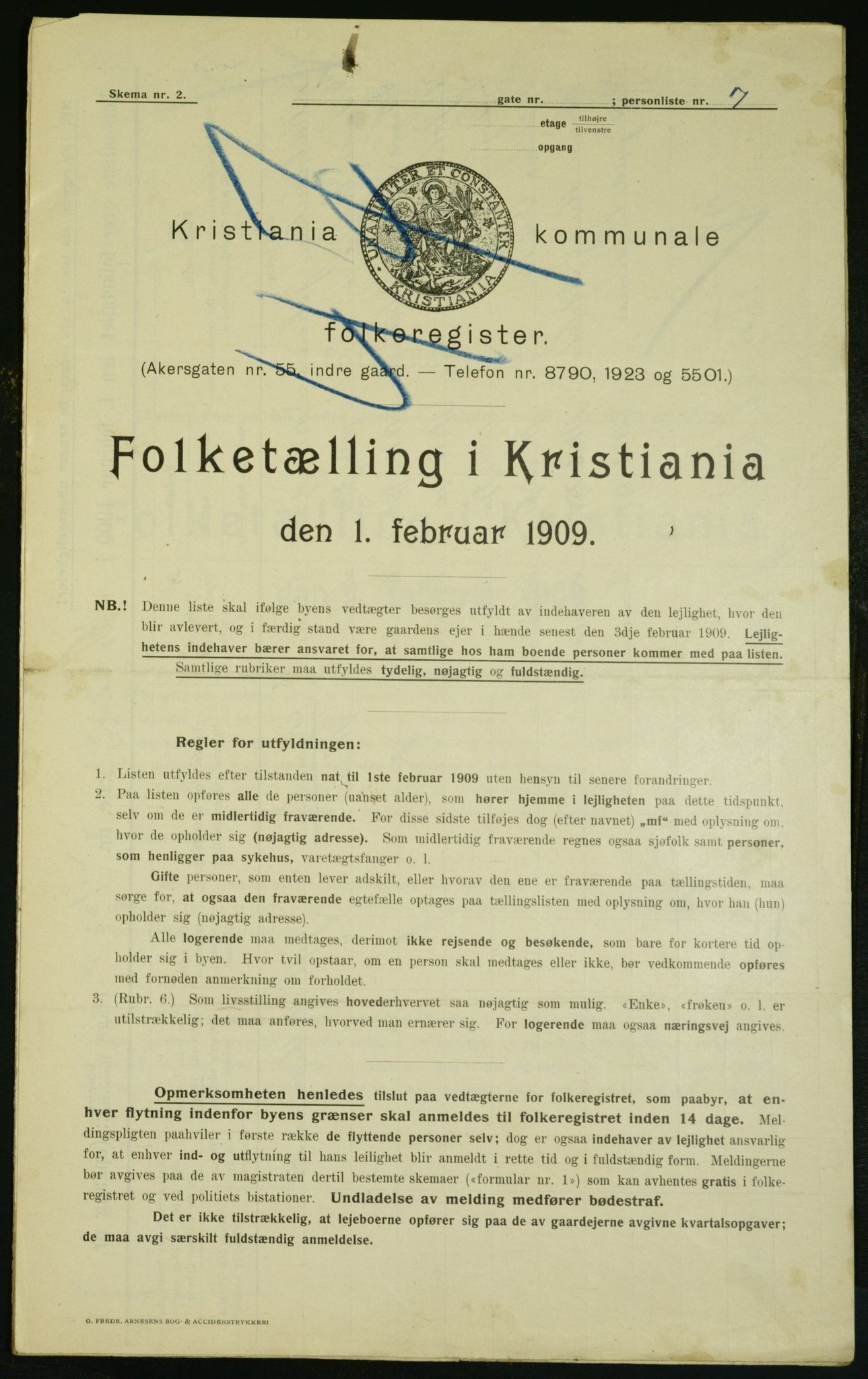 OBA, Municipal Census 1909 for Kristiania, 1909, p. 21857