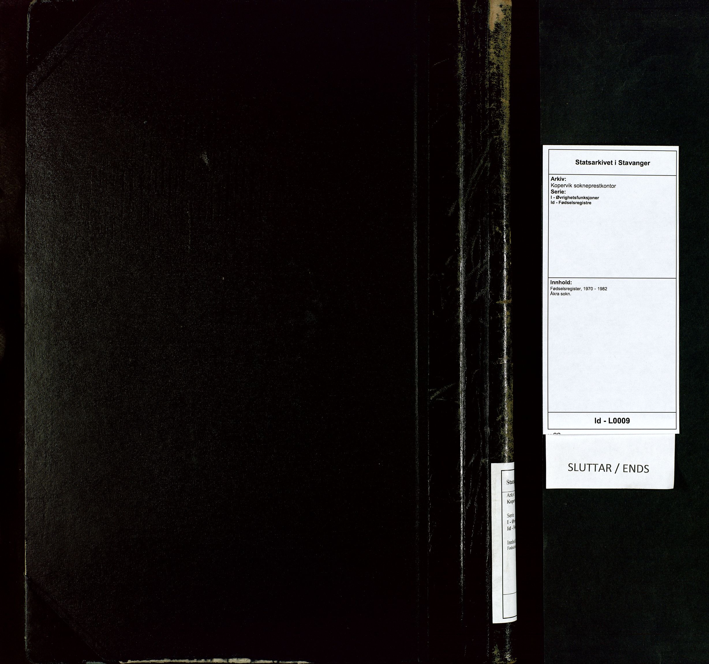 Kopervik sokneprestkontor, SAST/A-101850/I/Id/L0009: Birth register no. 9, 1970-1982