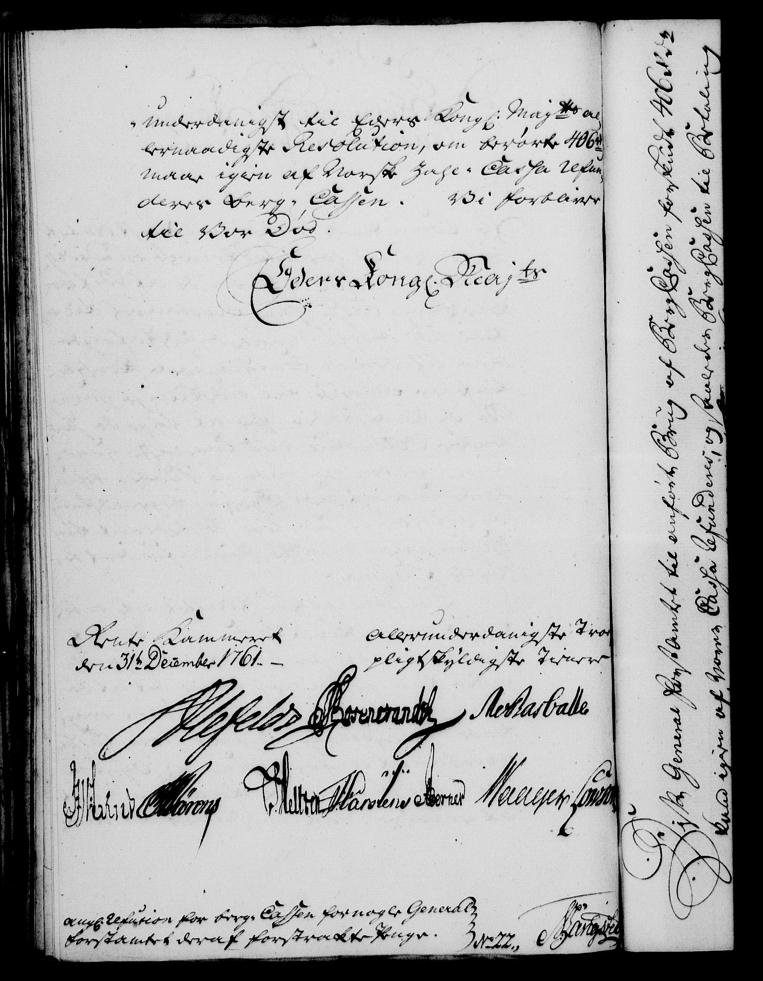 Rentekammeret, Kammerkanselliet, AV/RA-EA-3111/G/Gf/Gfa/L0044: Norsk relasjons- og resolusjonsprotokoll (merket RK 52.44), 1762, p. 45