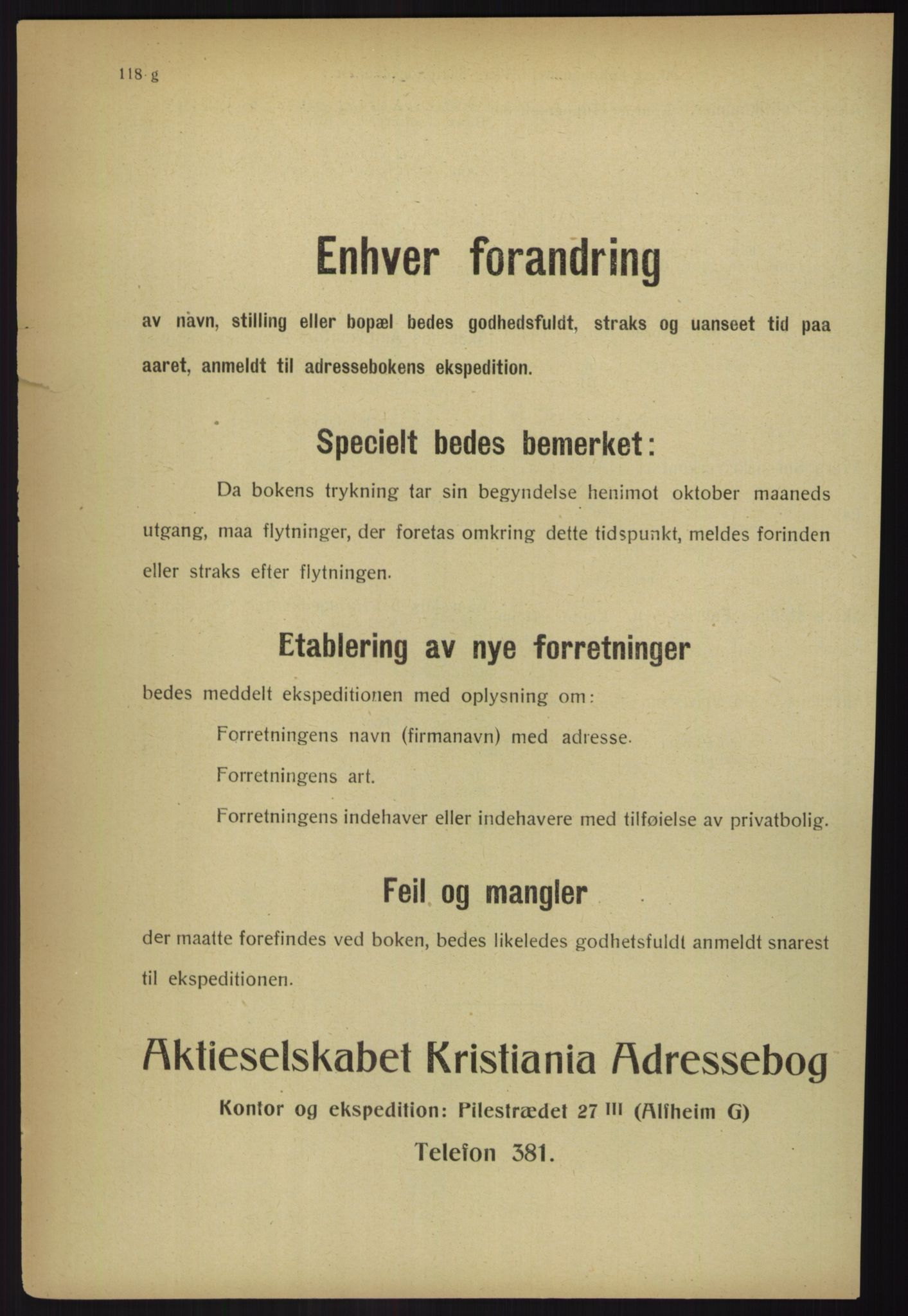 Kristiania/Oslo adressebok, PUBL/-, 1918, p. 131