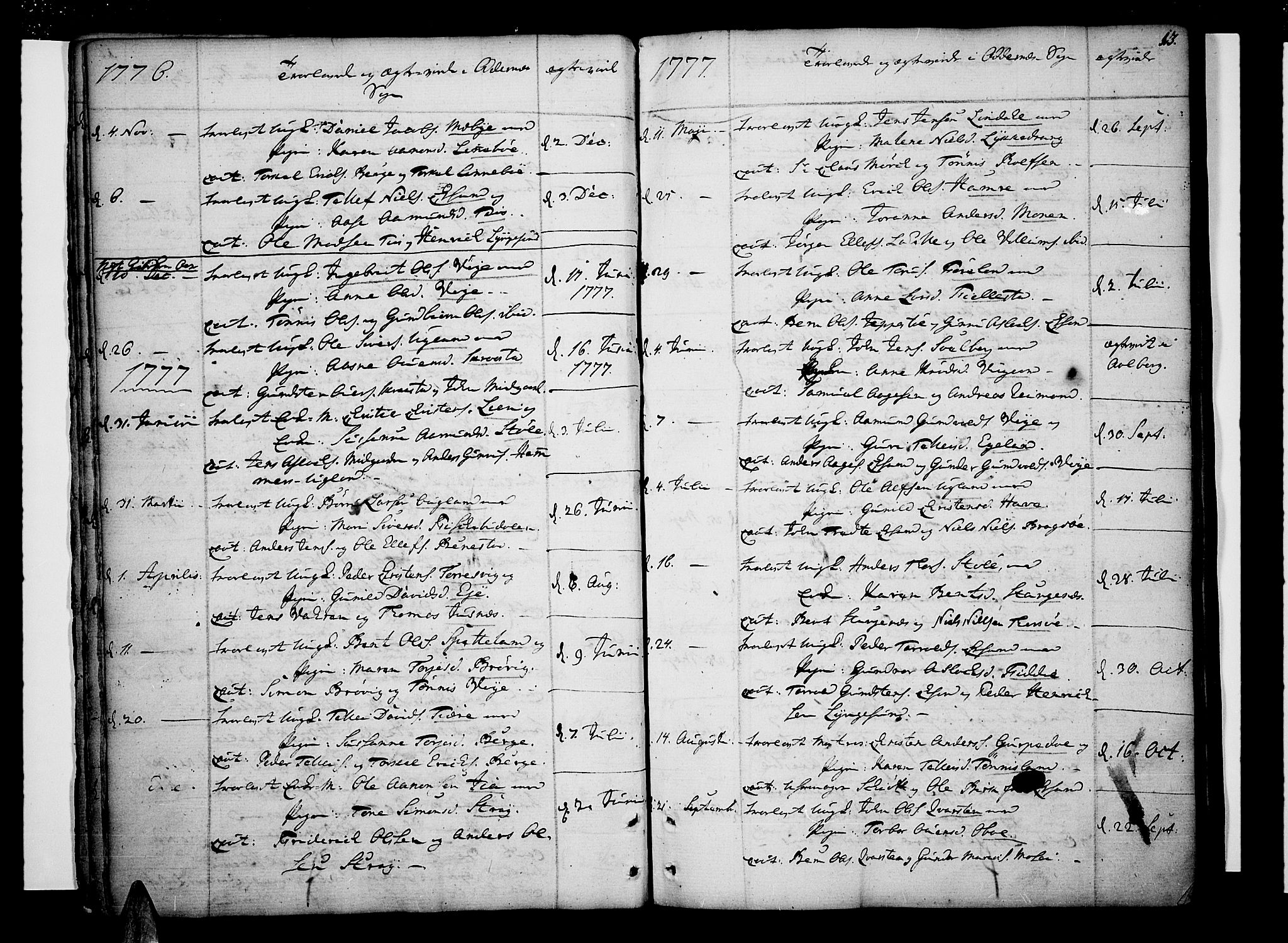 Oddernes sokneprestkontor, SAK/1111-0033/F/Fa/Faa/L0004: Parish register (official) no. A 4, 1764-1820, p. 13