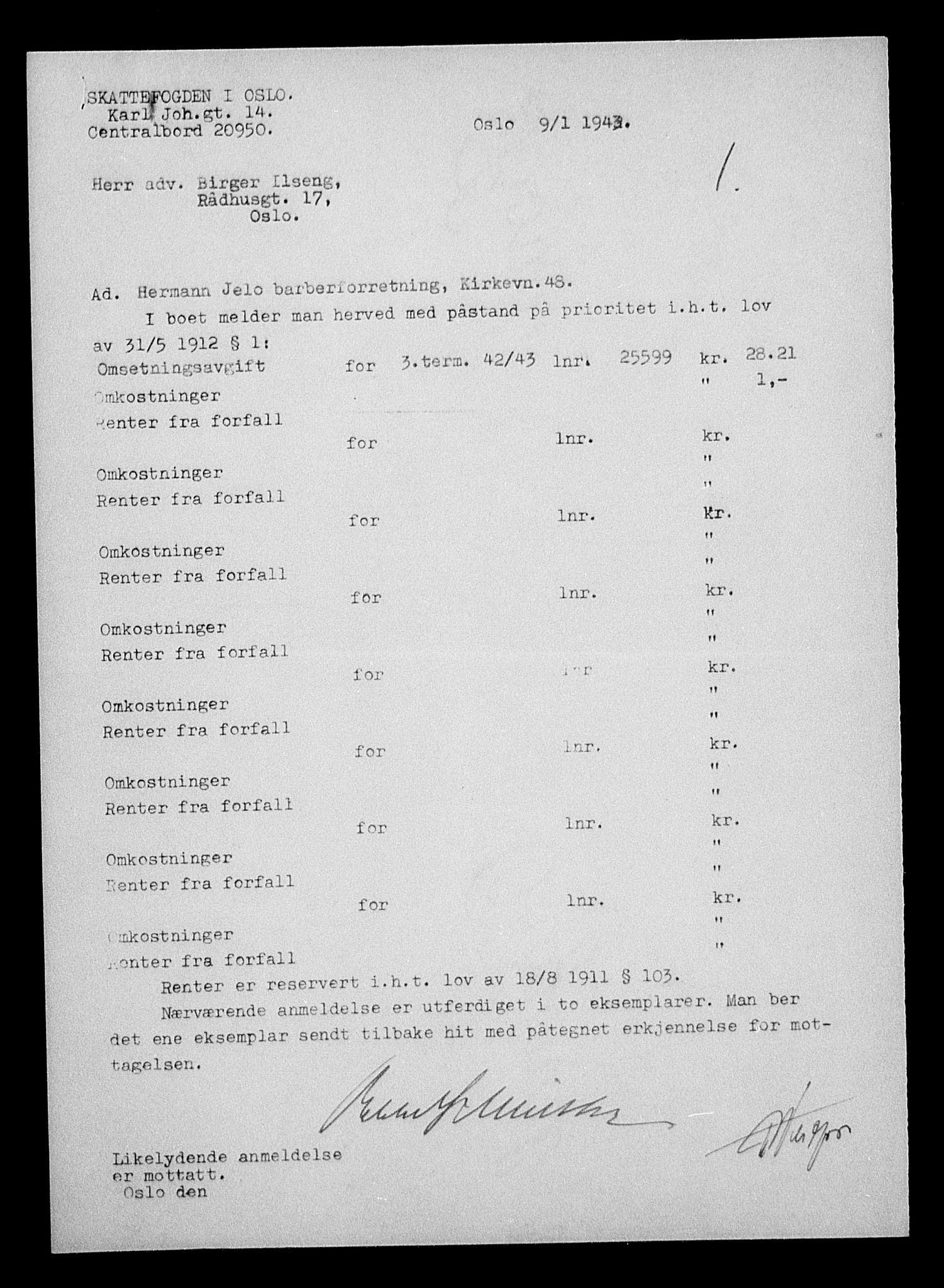 Justisdepartementet, Tilbakeføringskontoret for inndratte formuer, RA/S-1564/H/Hc/Hcc/L0947: --, 1945-1947, p. 536