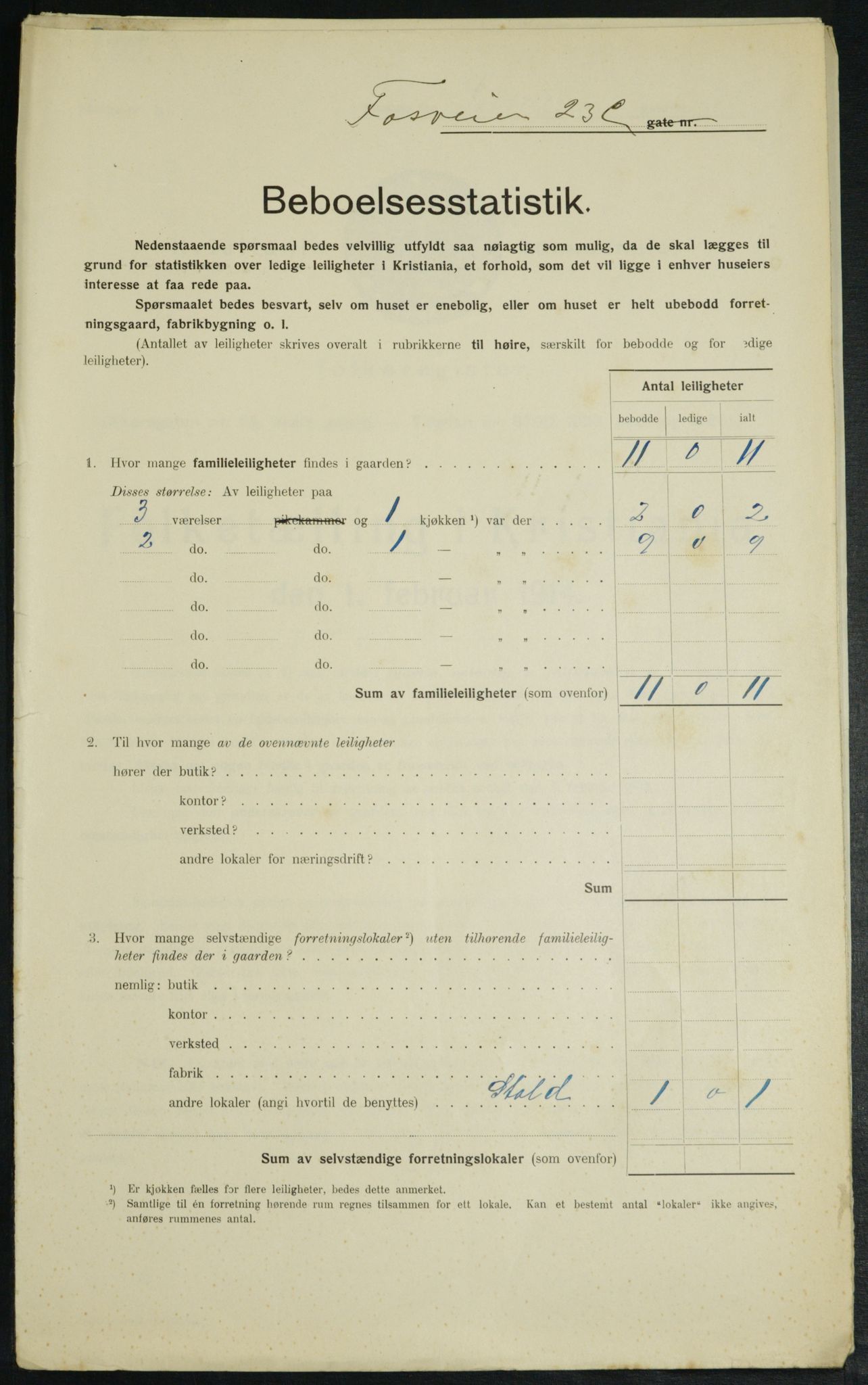 OBA, Municipal Census 1914 for Kristiania, 1914, p. 25443