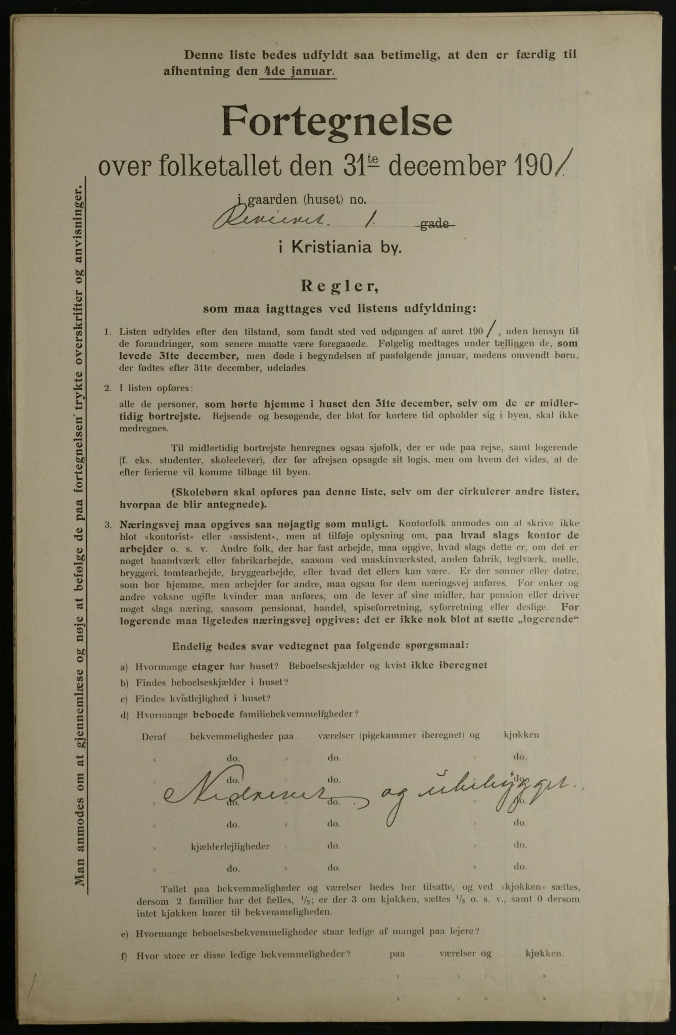 OBA, Municipal Census 1901 for Kristiania, 1901, p. 12703