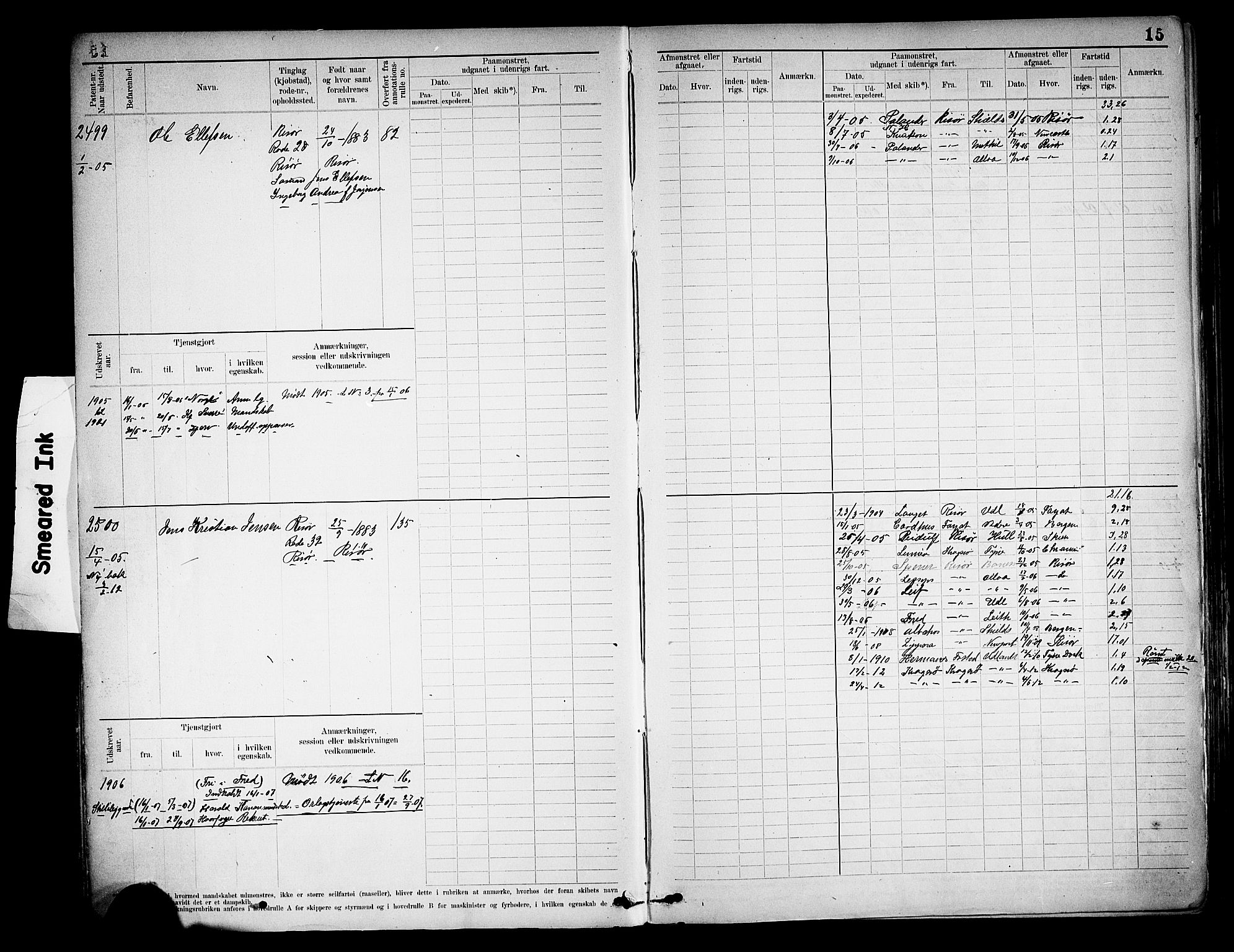 Risør mønstringskrets, AV/SAK-2031-0010/F/Fb/L0013: Hovedrulle nr 2475-3063, T-12, 1904-1928, p. 19