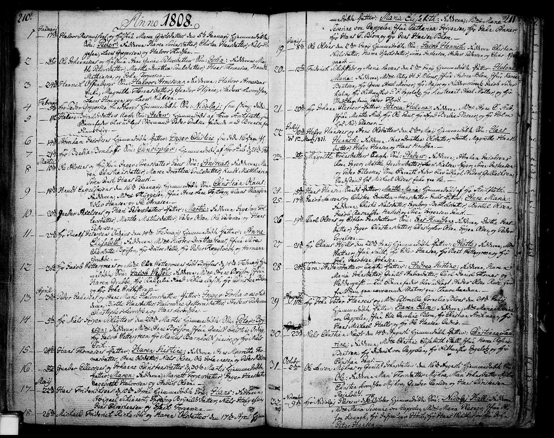 Skien kirkebøker, SAKO/A-302/F/Fa/L0004: Parish register (official) no. 4, 1792-1814, p. 210-211