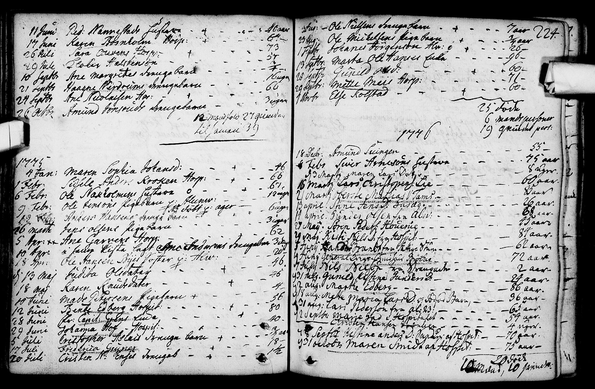 Gamlebyen prestekontor Kirkebøker, SAO/A-10884/F/Fa/L0001: Parish register (official) no. 1, 1734-1818, p. 224