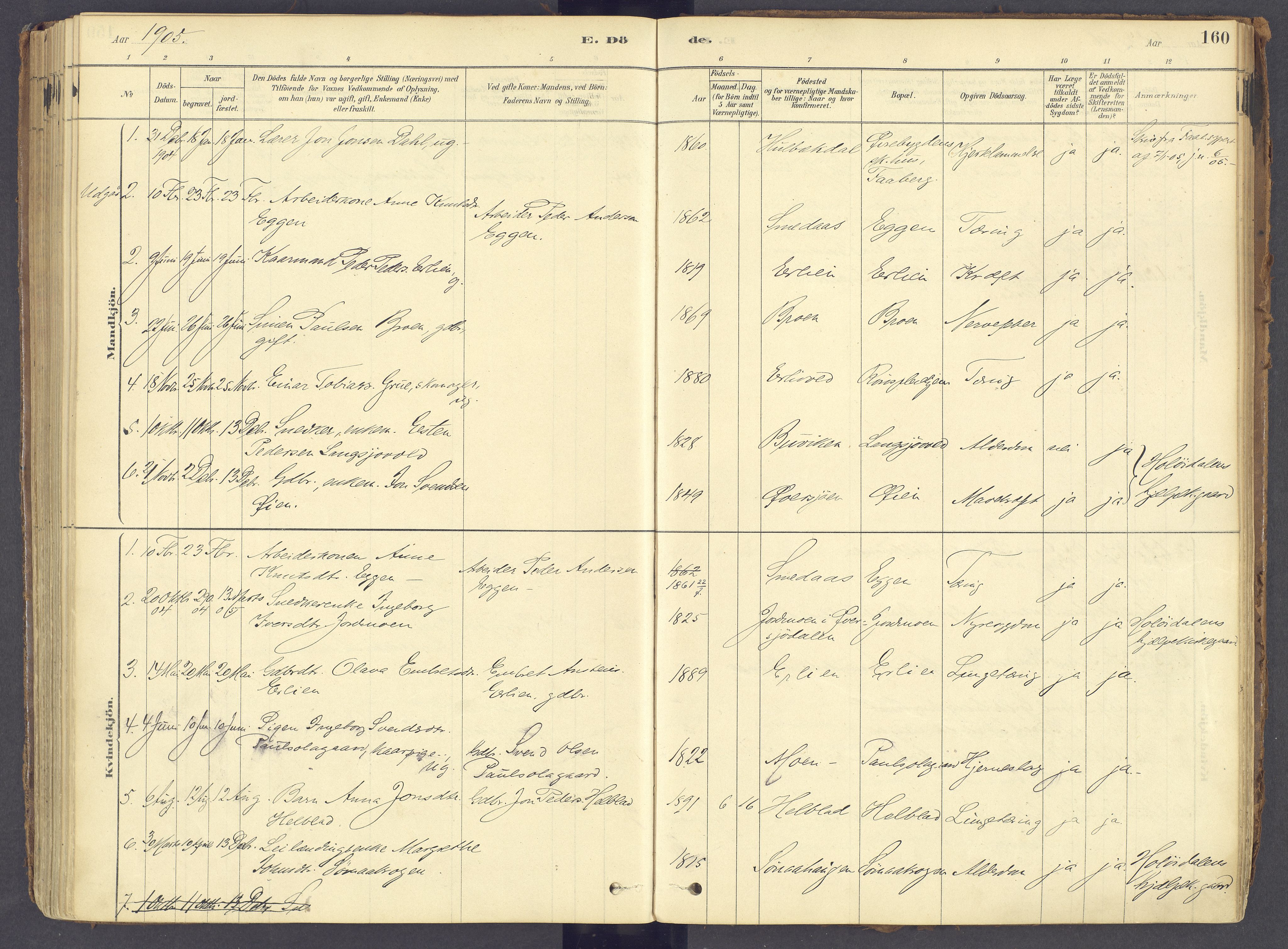 Tolga prestekontor, AV/SAH-PREST-062/K/L0011: Parish register (official) no. 11, 1877-1920, p. 160