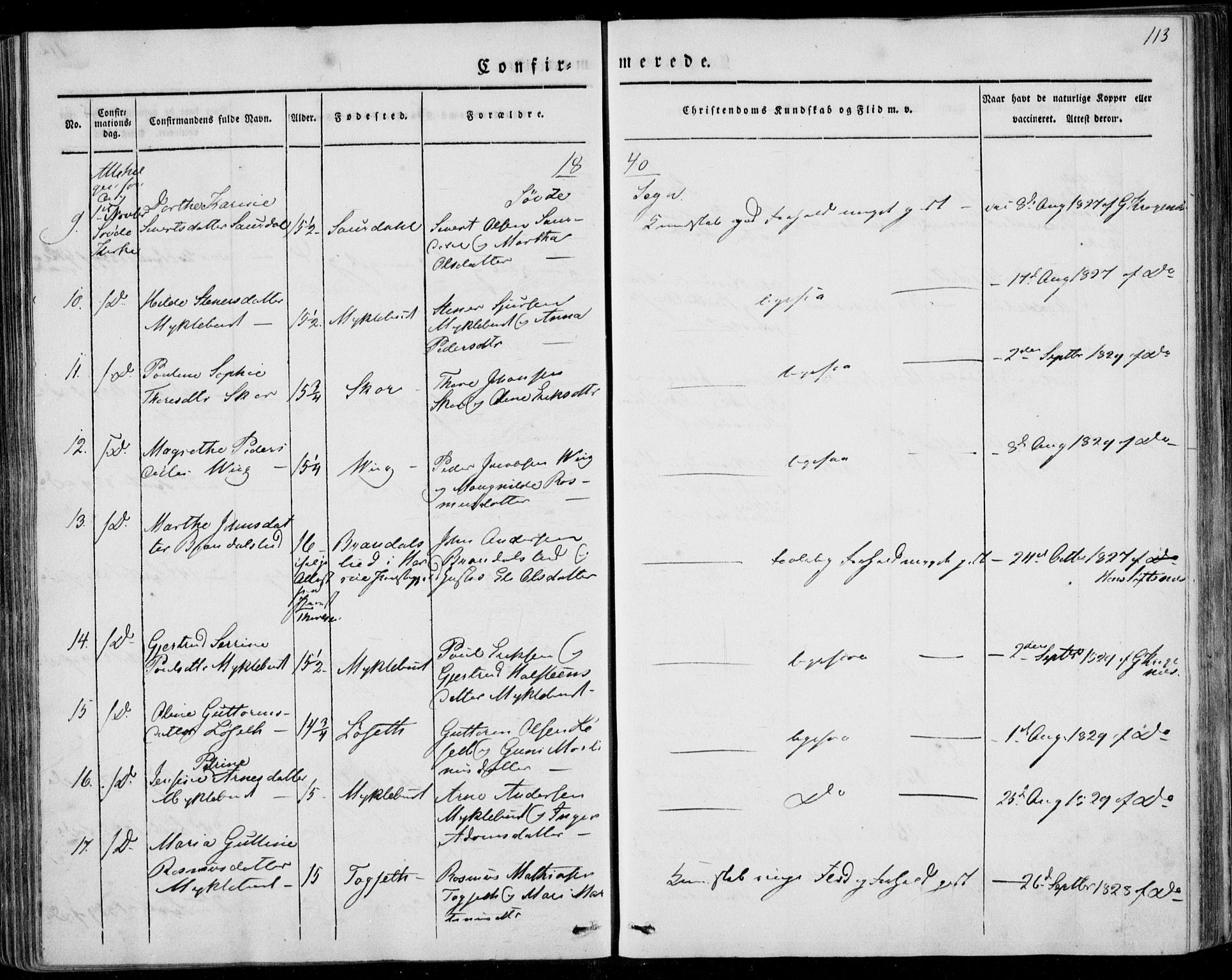 Ministerialprotokoller, klokkerbøker og fødselsregistre - Møre og Romsdal, AV/SAT-A-1454/501/L0005: Parish register (official) no. 501A05, 1831-1844, p. 113