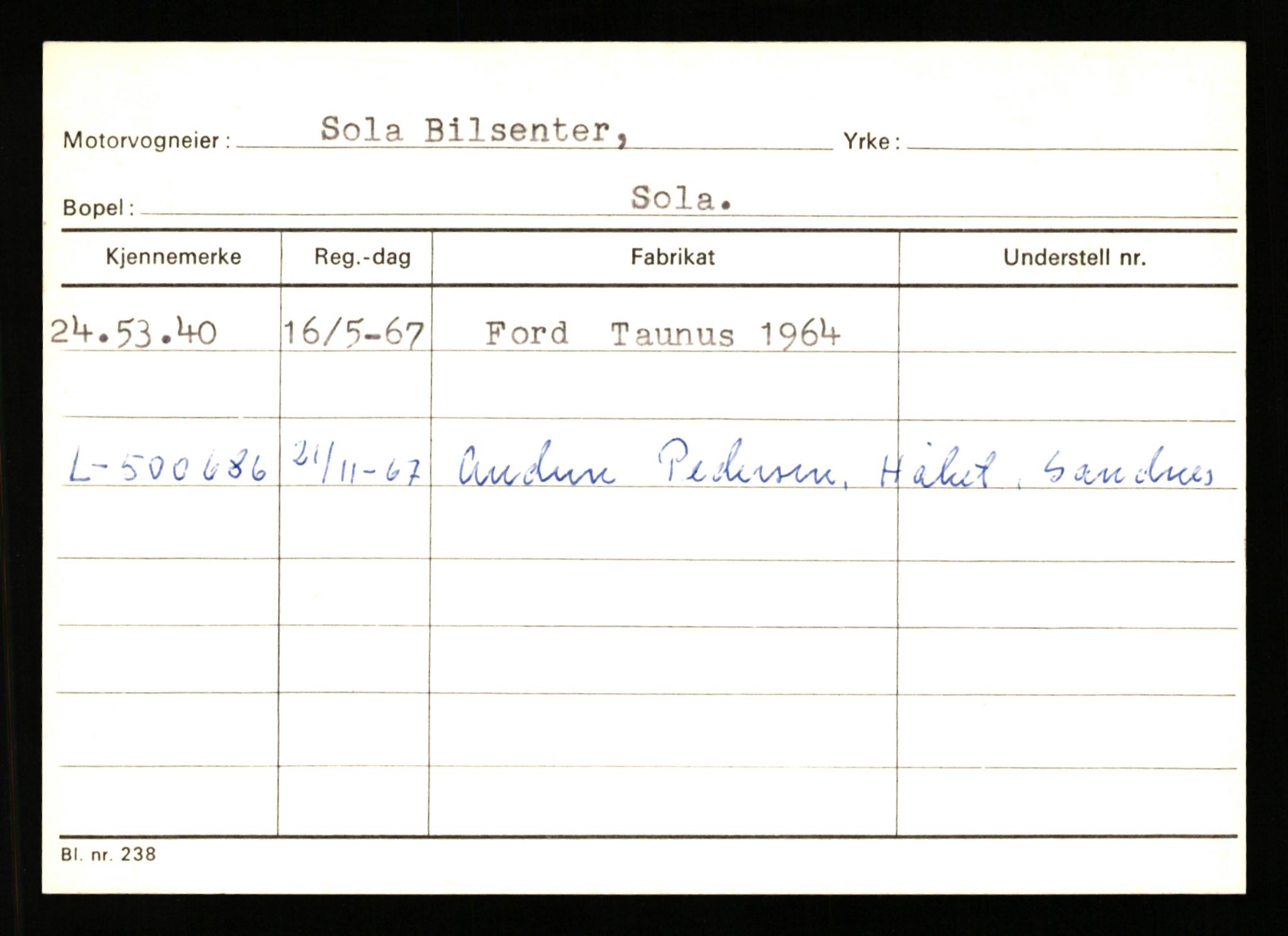 Stavanger trafikkstasjon, AV/SAST-A-101942/0/G/L0011: Registreringsnummer: 240000 - 363477, 1930-1971, p. 231