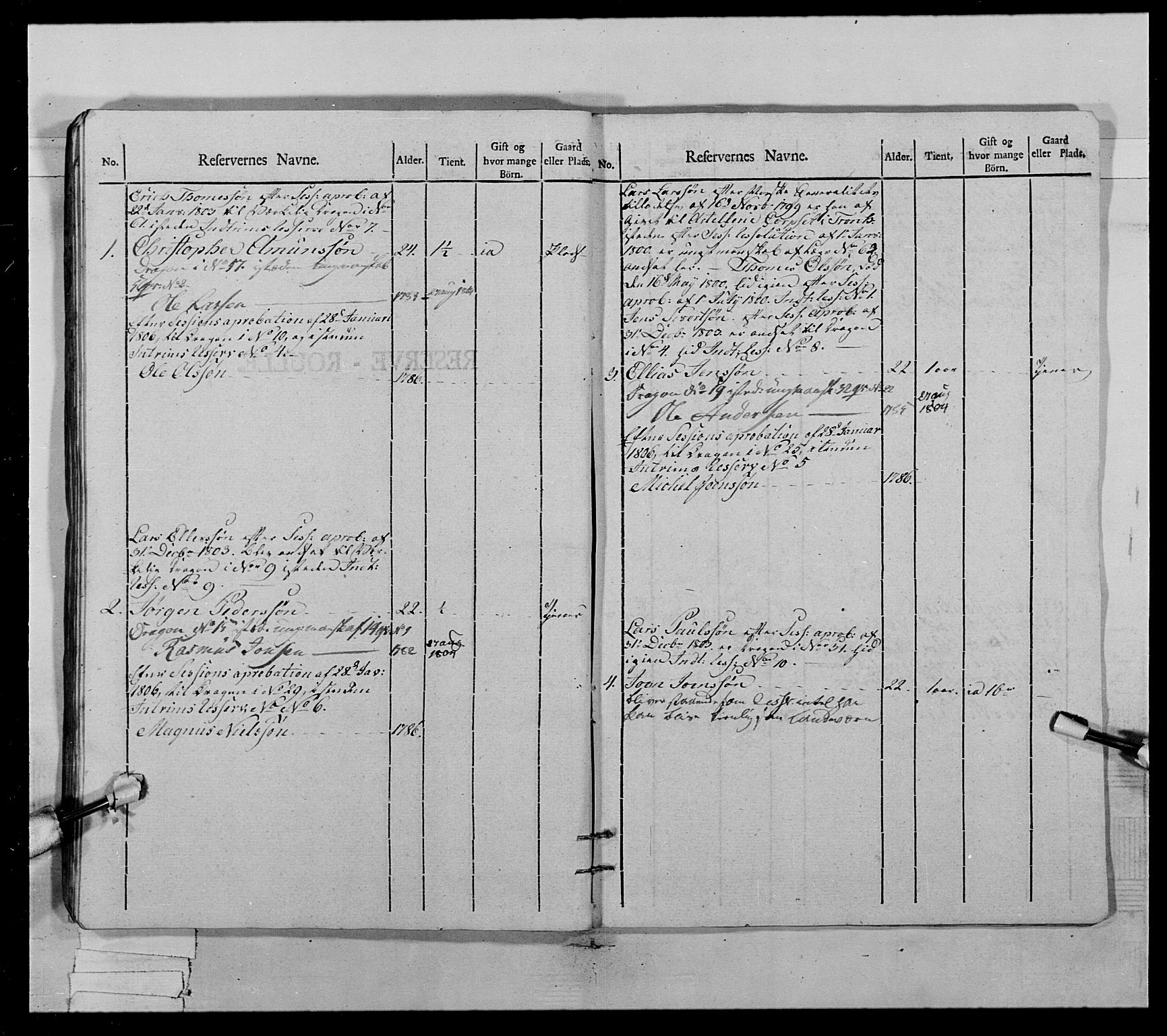 Generalitets- og kommissariatskollegiet, Det kongelige norske kommissariatskollegium, AV/RA-EA-5420/E/Eh/L0022a: Trondheimske dragonregiment, 1804-1807, p. 54