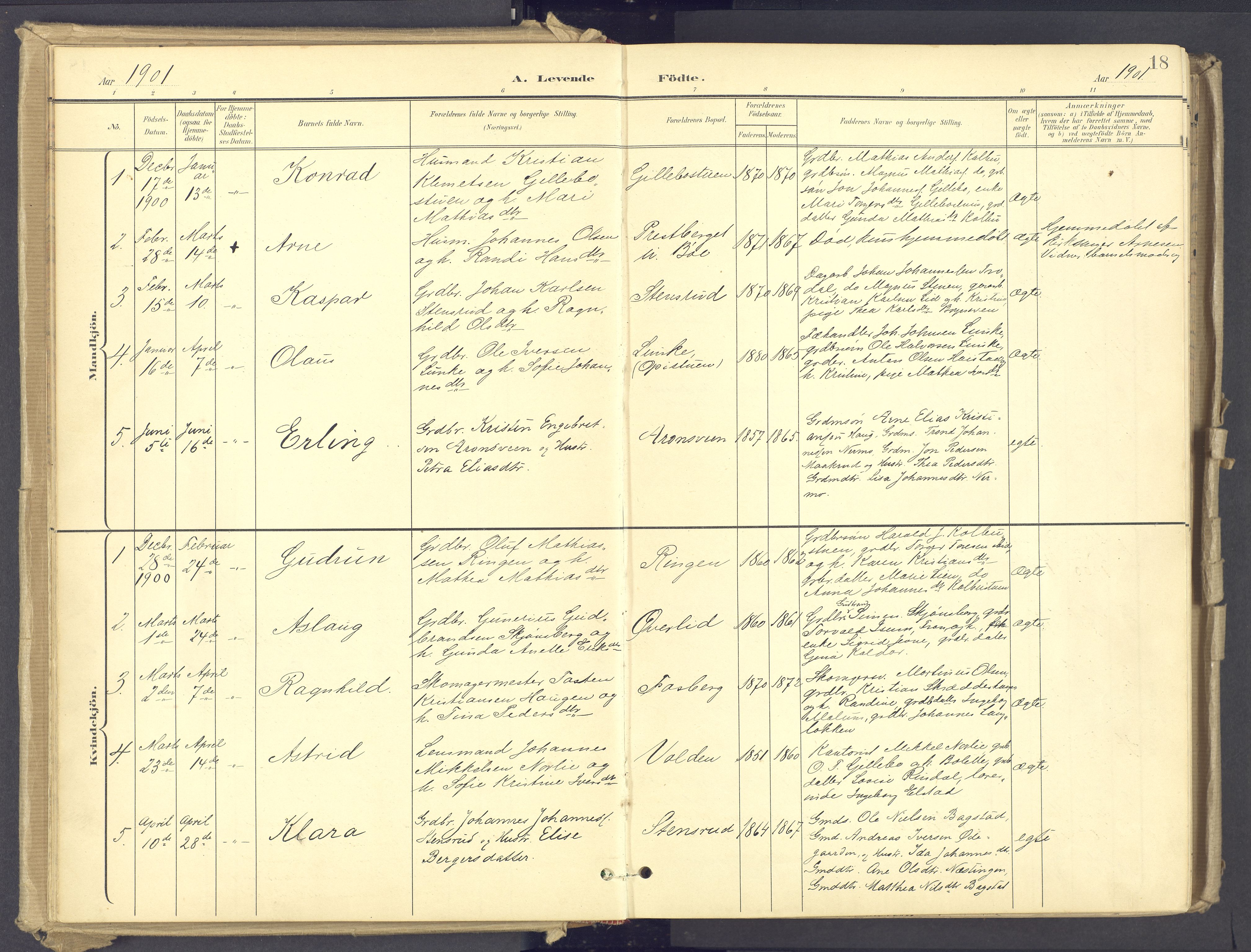 Øyer prestekontor, AV/SAH-PREST-084/H/Ha/Haa/L0012: Parish register (official) no. 12, 1897-1920, p. 18
