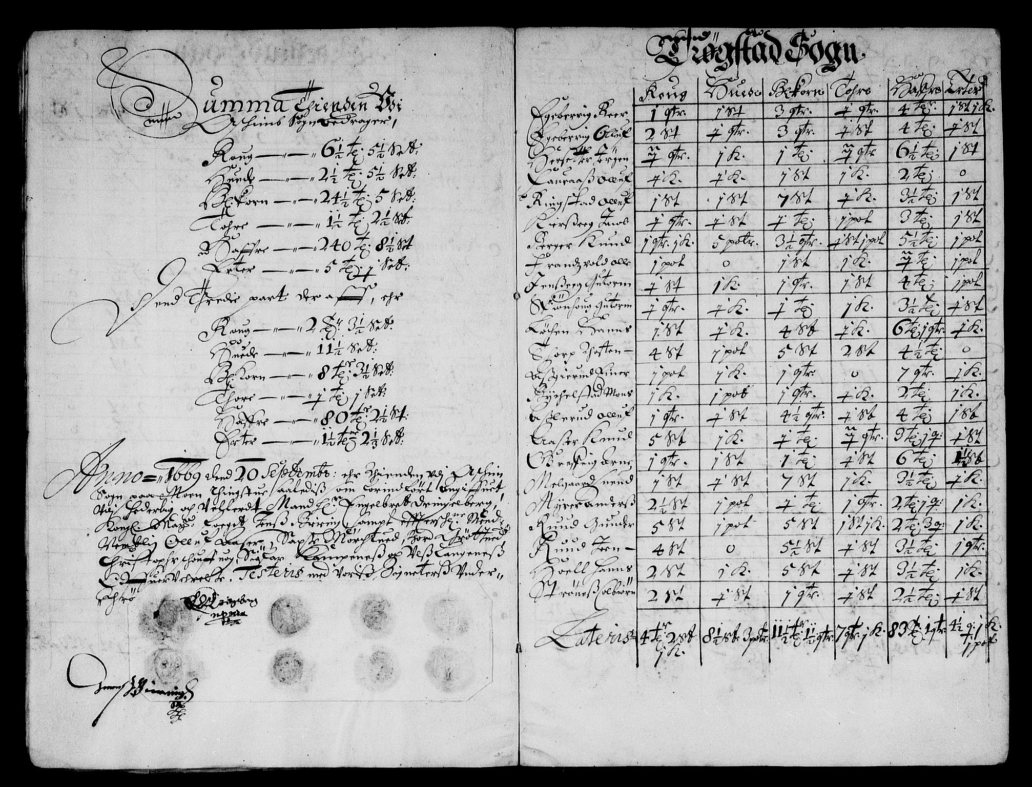 Rentekammeret inntil 1814, Reviderte regnskaper, Stiftamtstueregnskaper, Landkommissariatet på Akershus og Akershus stiftamt, AV/RA-EA-5869/R/Rb/L0061: Akershus stiftamt, 1669