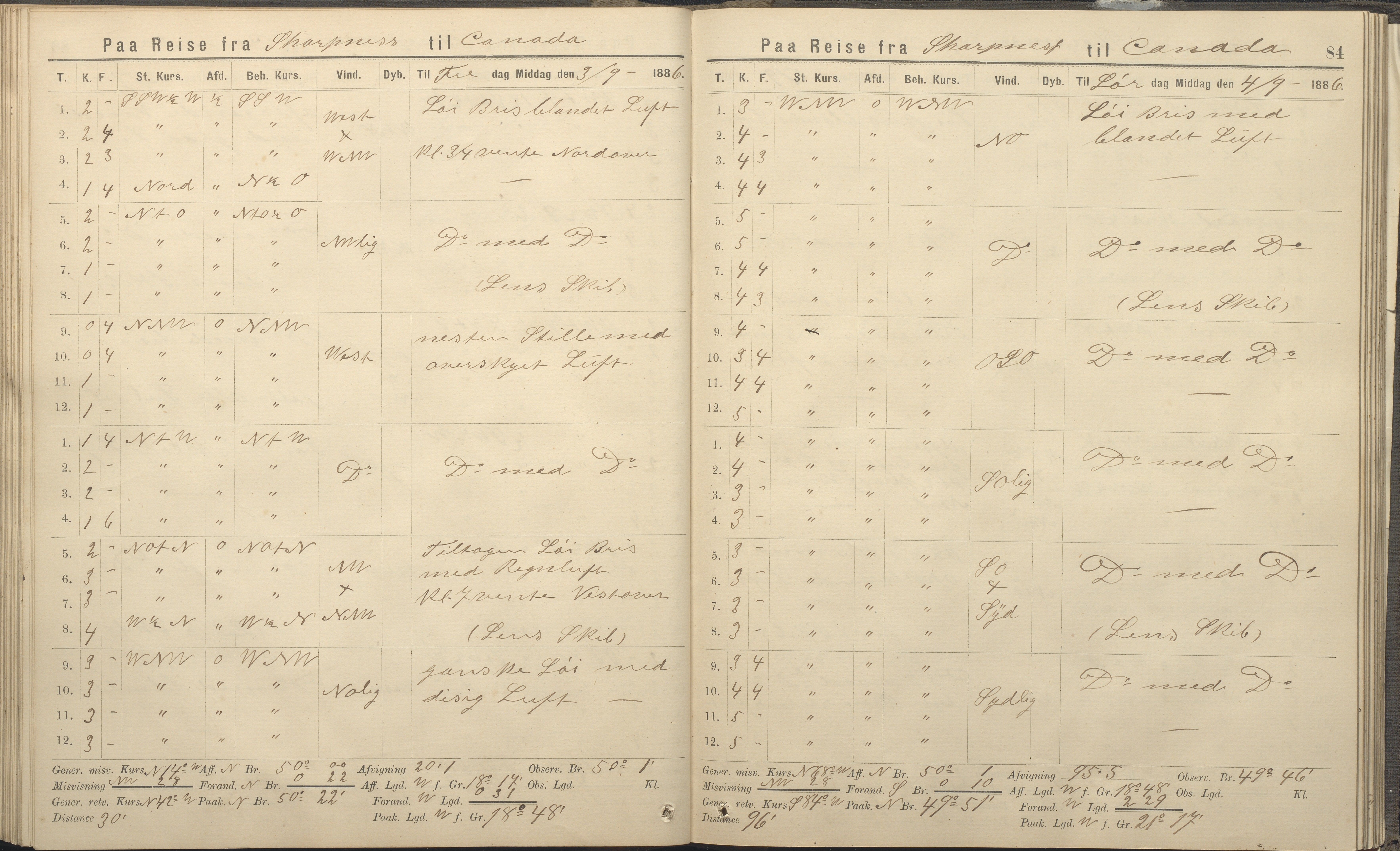 Fartøysarkivet, AAKS/PA-1934/F/L0339: Svadilfare (bark), 1858-1887, p. 84