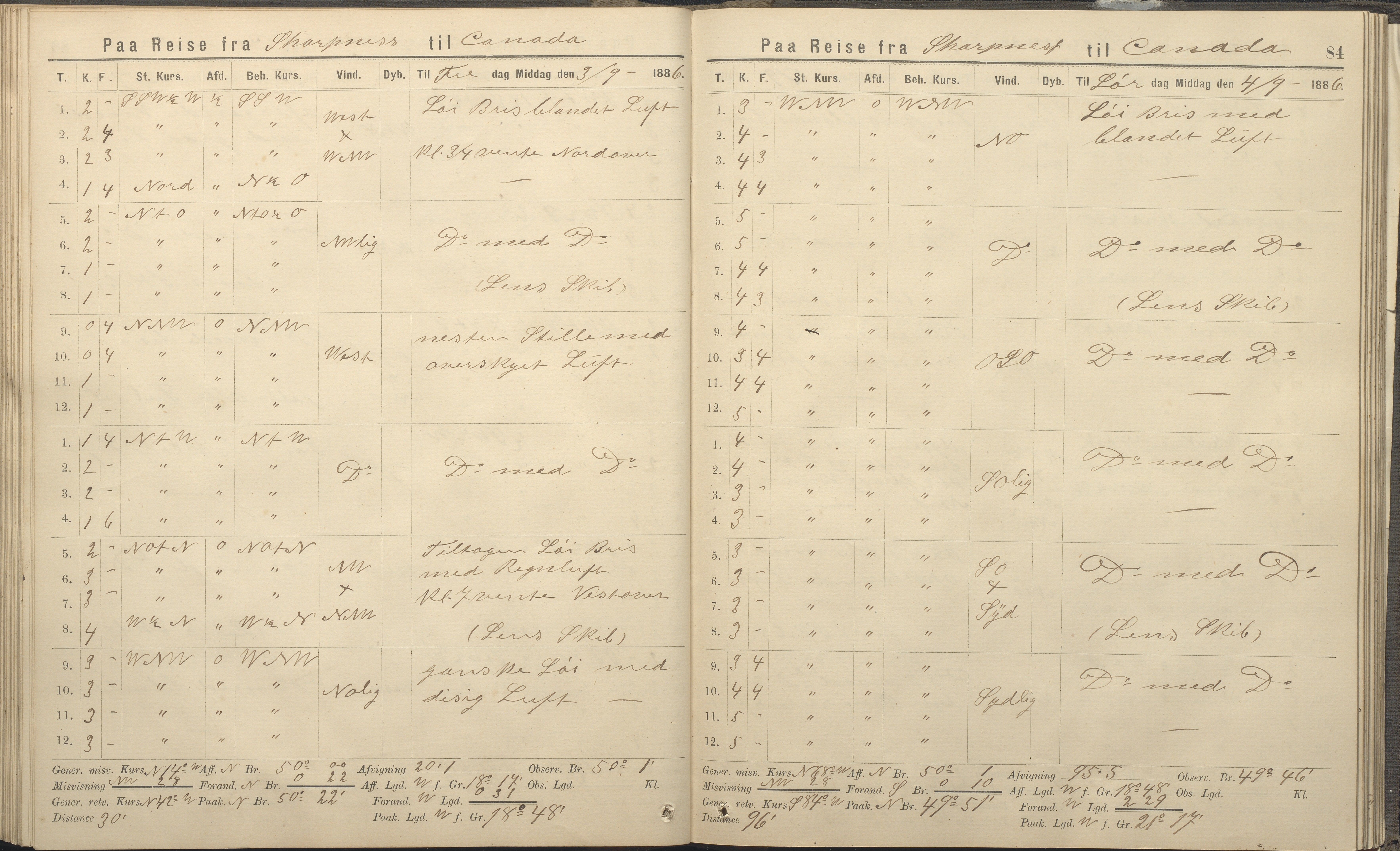 Fartøysarkivet, AAKS/PA-1934/F/L0339: Svadilfare (bark), 1858-1887, p. 84