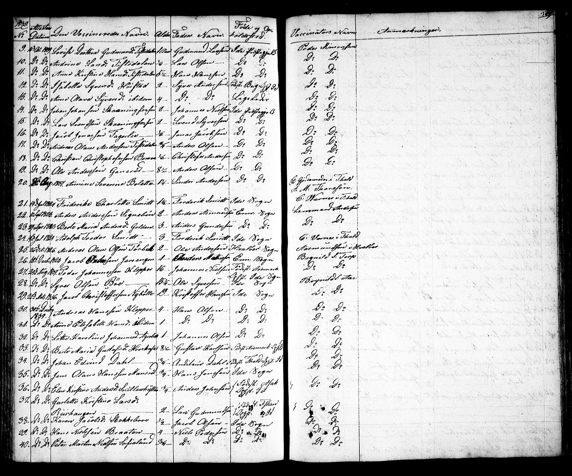 Idd prestekontor Kirkebøker, AV/SAO-A-10911/F/Fc/L0003: Parish register (official) no. III 3, 1832-1847, p. 379