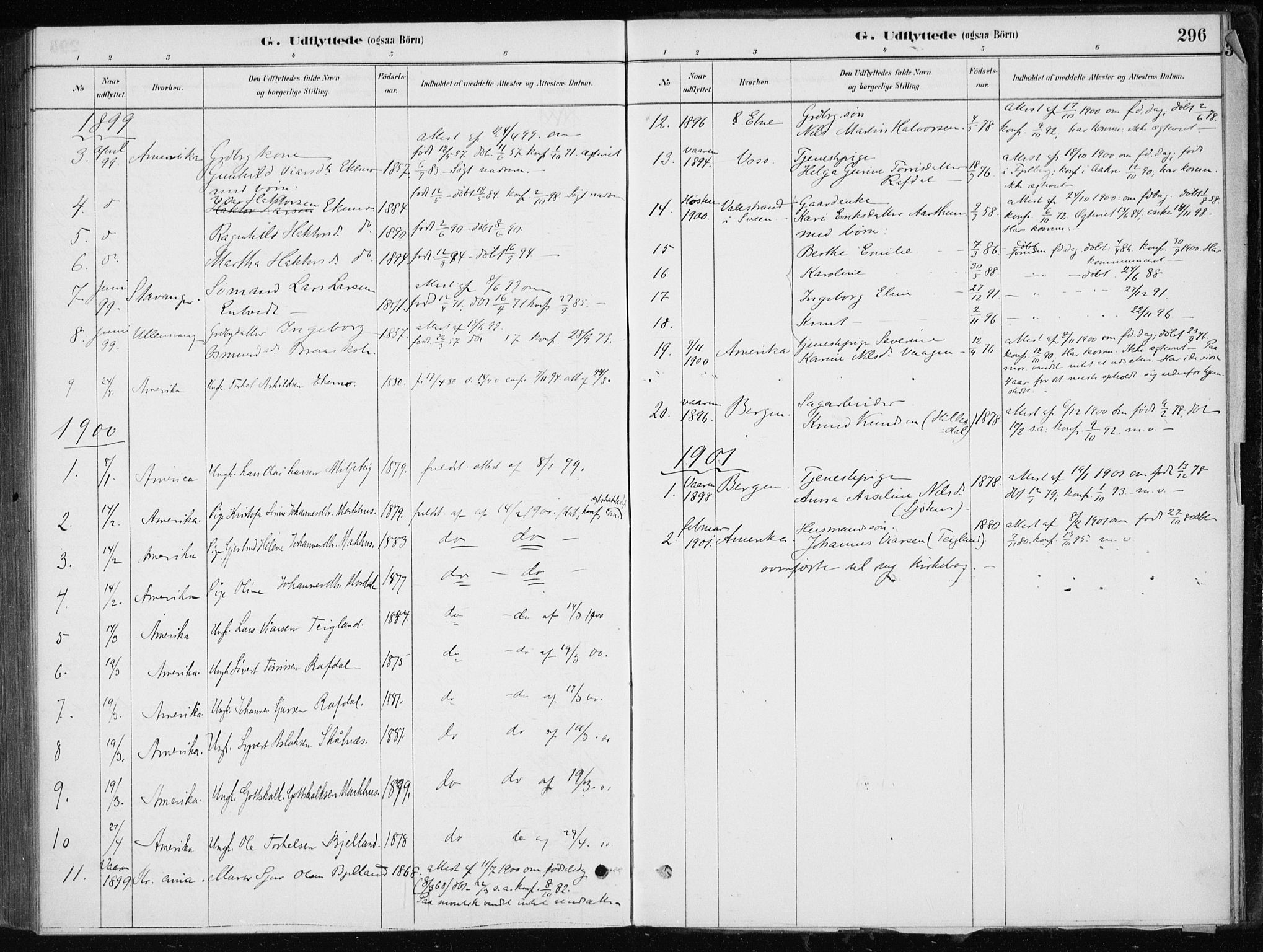 Skånevik sokneprestembete, SAB/A-77801/H/Haa: Parish register (official) no. E  1, 1879-1901, p. 296