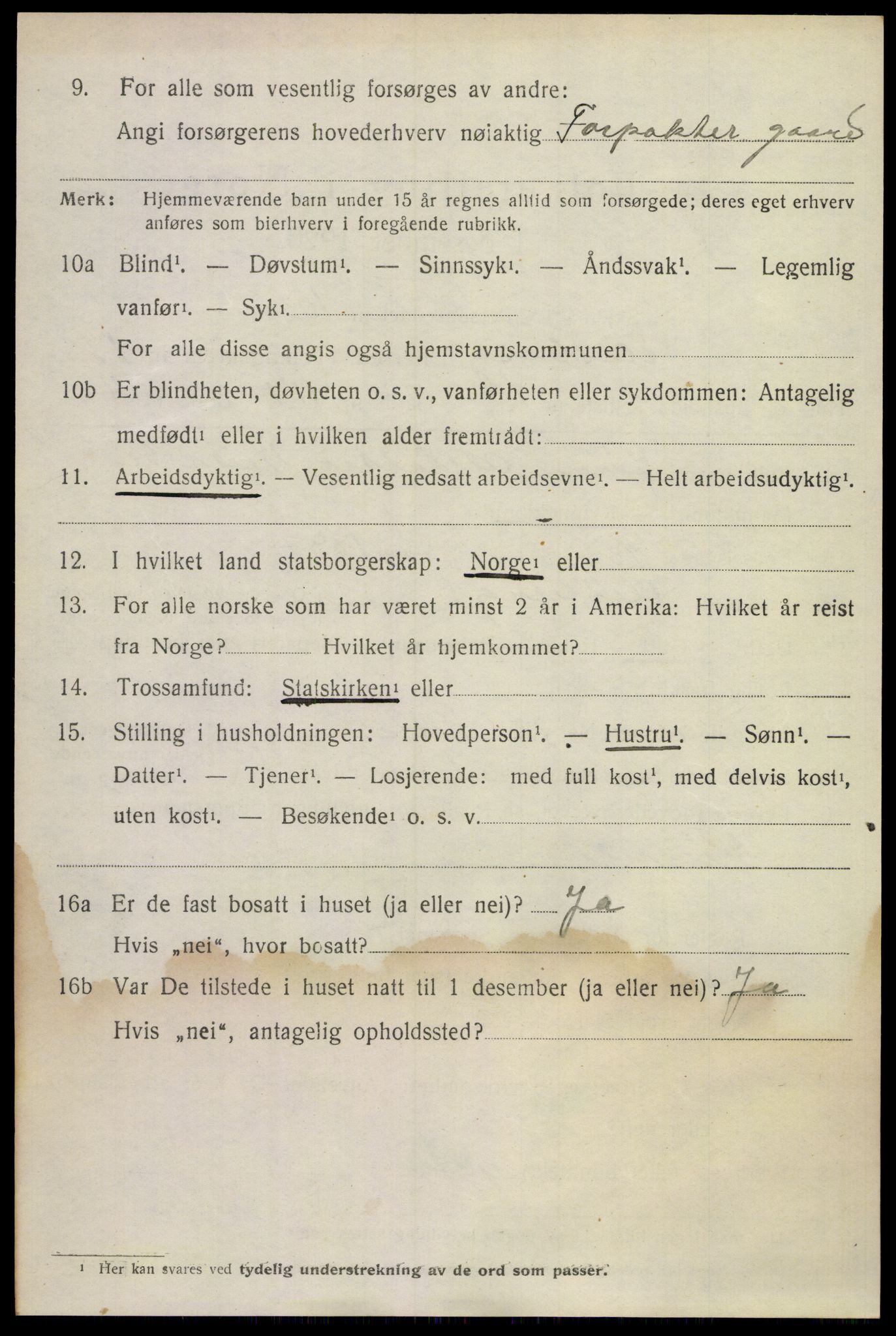 SAKO, 1920 census for Flesberg, 1920, p. 4180